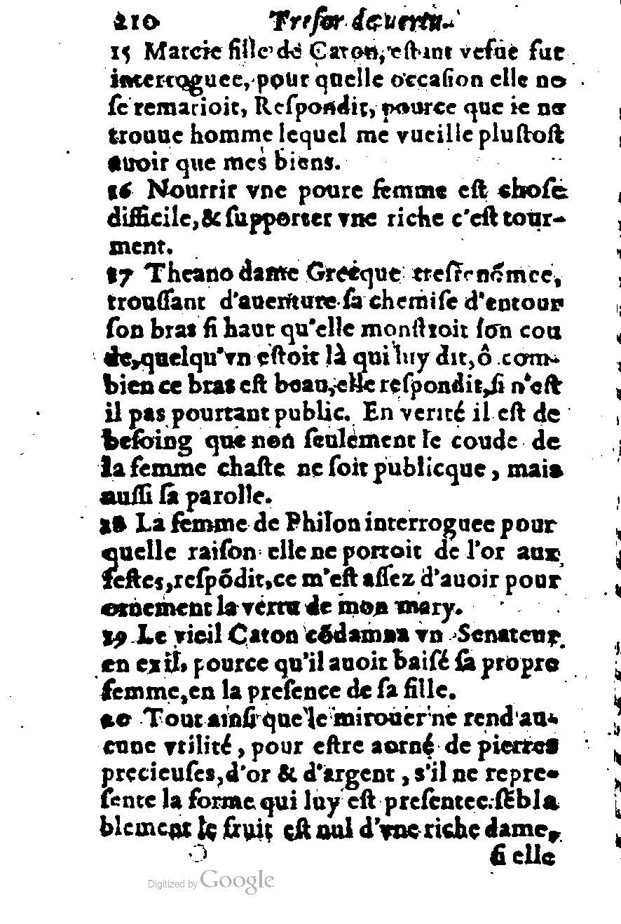 1576 - Benoît Rigaud - Trésor de vertu - British Library