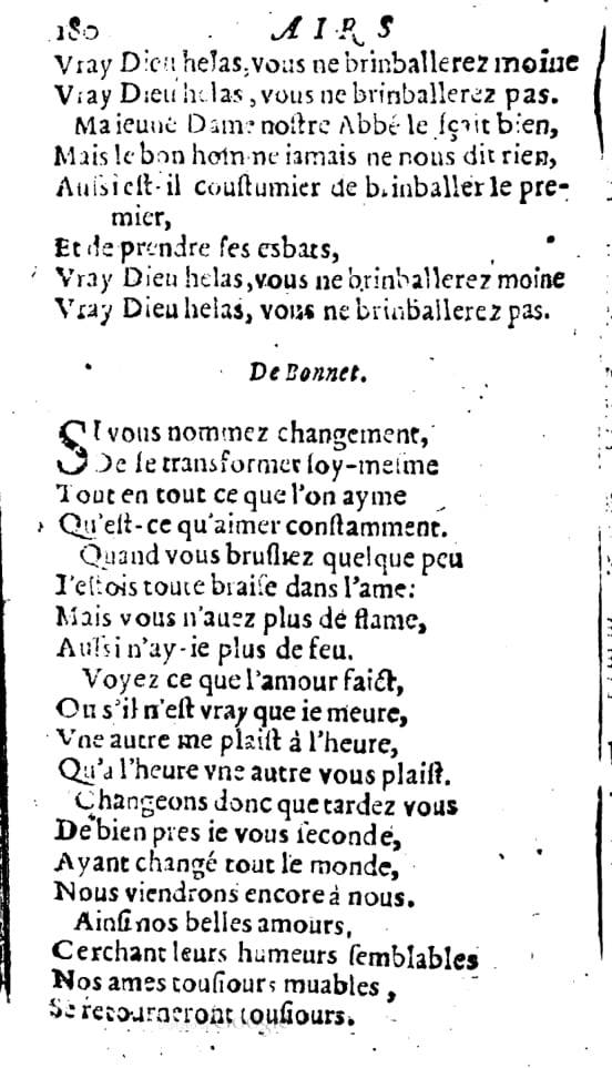 1606 - Théodore Reinsart - Trésor des chansons amoureuses recueillies des plus excellents airs de cour - Livre I - NK ČR Prague