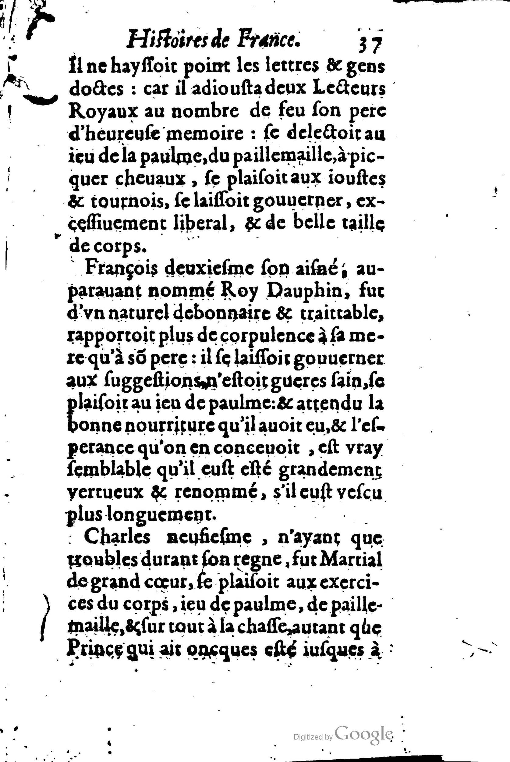 1619 - Jean Corrozet - Trésor des histoires de France - BSB Munich