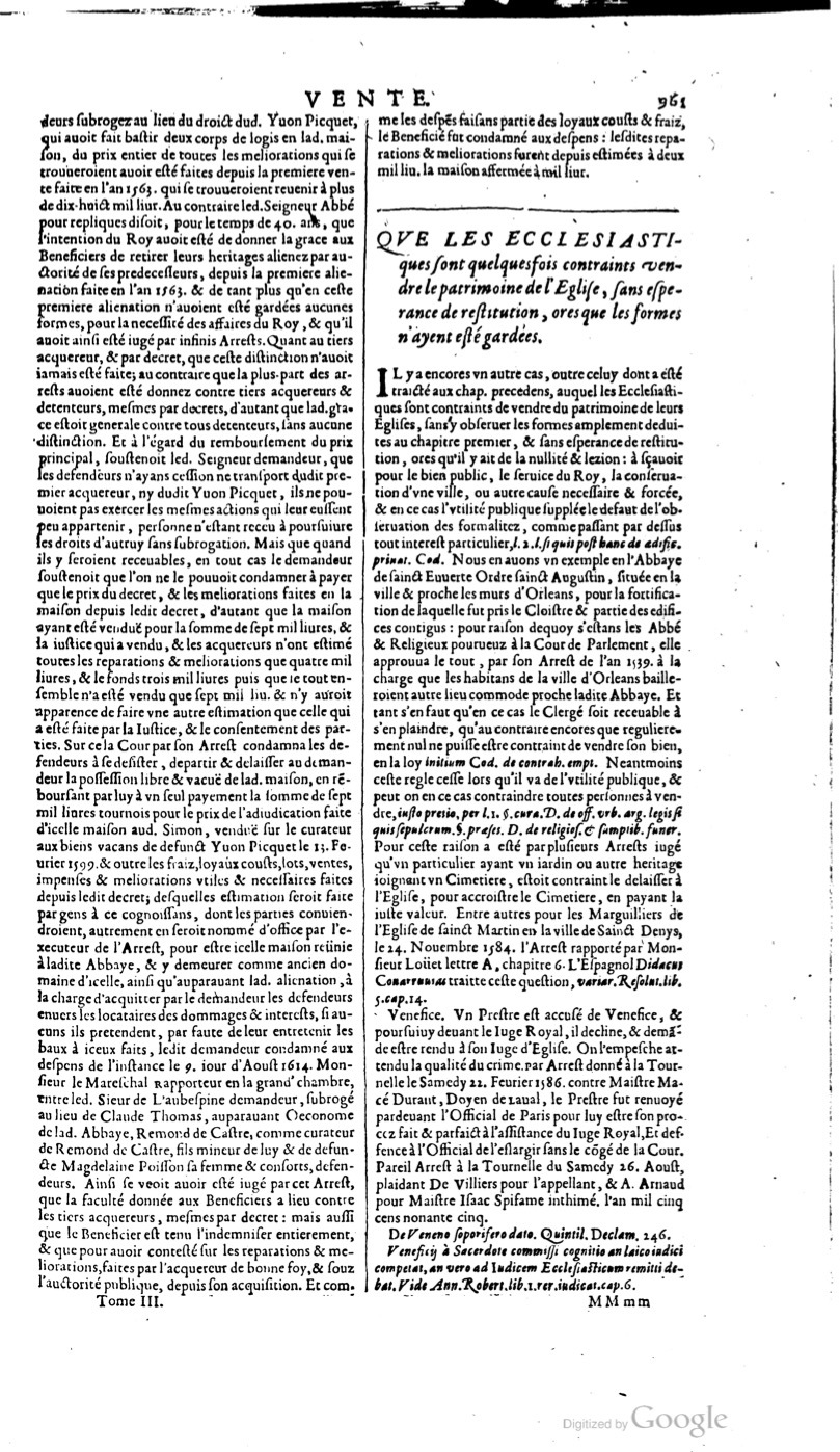 1629 - Veuve Nicolas Buon - Trésor du droit français (21754 T. 3) - BM Lyon