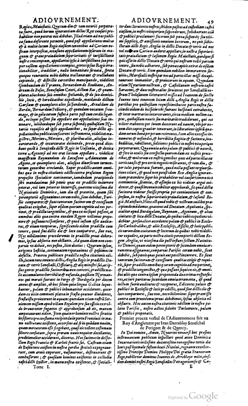1629 - Veuve Nicolas Buon - Trésor du droit français (21754 T. 1) - BM Lyon