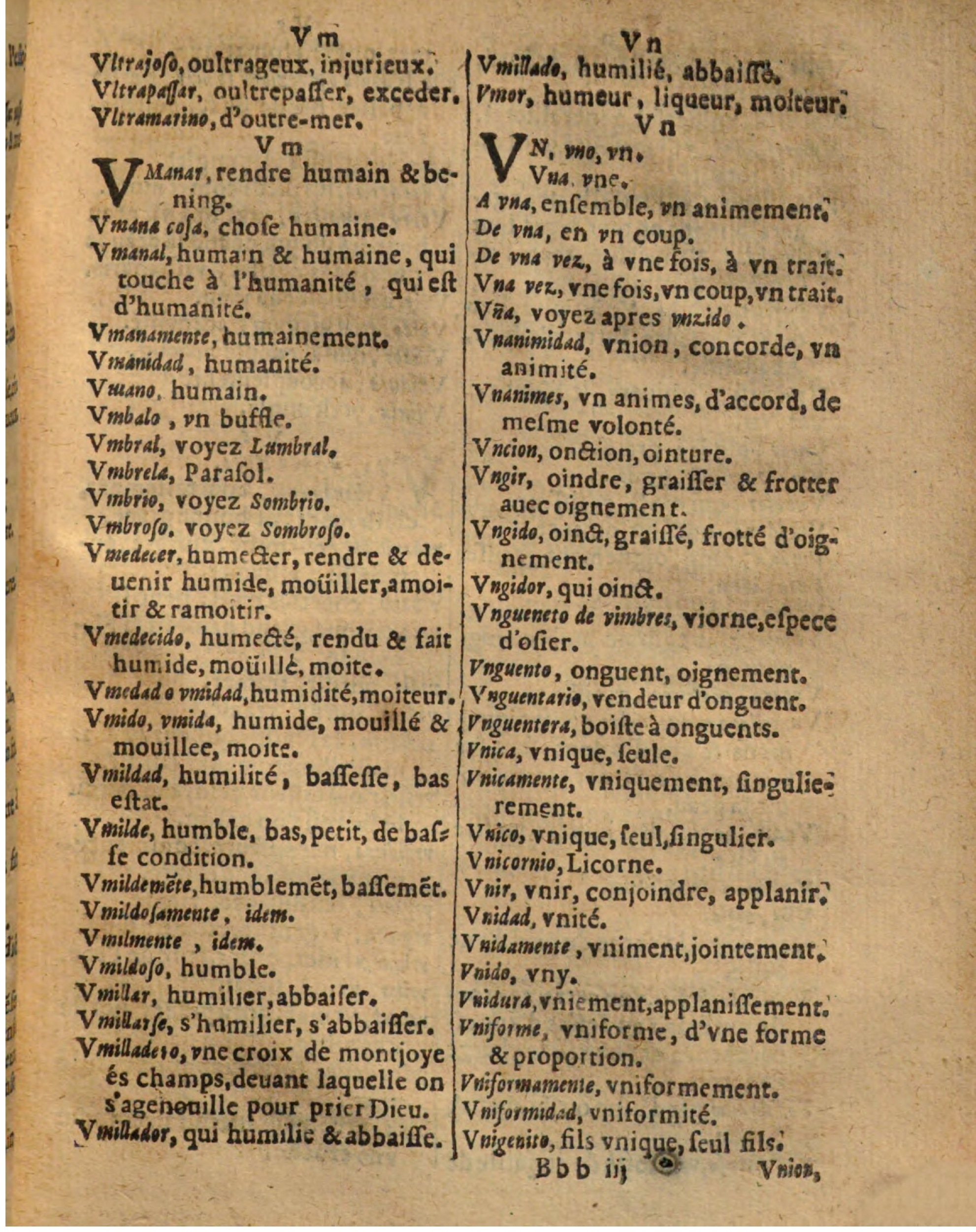 1625 - Hubert Antoine - Trésor des deux langues espagnole et française - Augsbourg
