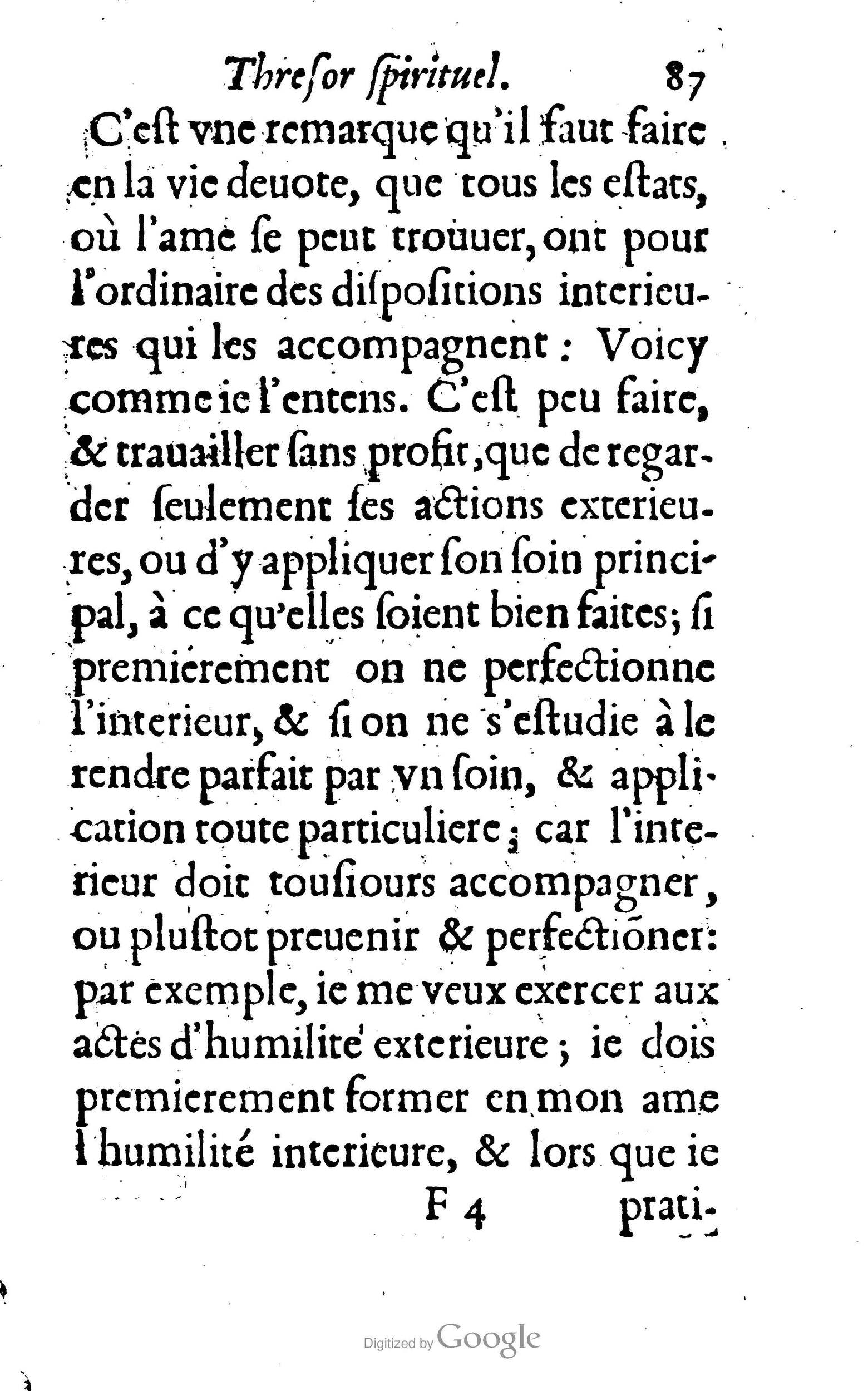 1633 - François Waudré - Trésor spirituel contenant les excellences du christianisme - BM Lyon