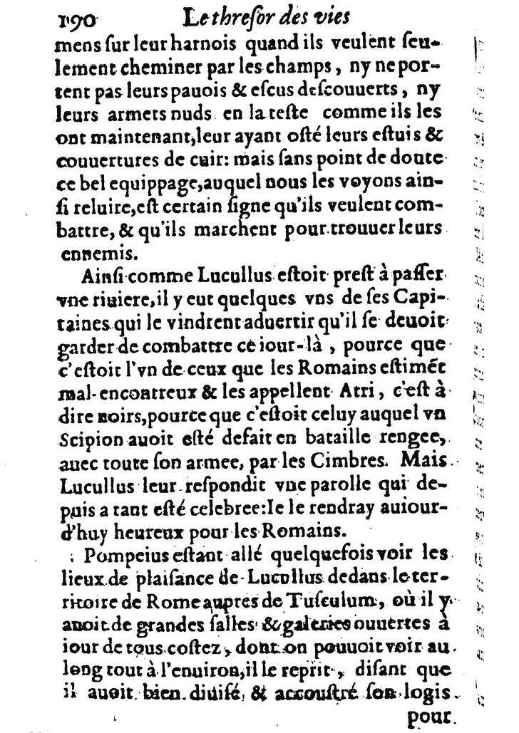 1611 - Pierre Rigaud - Trésor des vies de Plutarque - BM Lyon