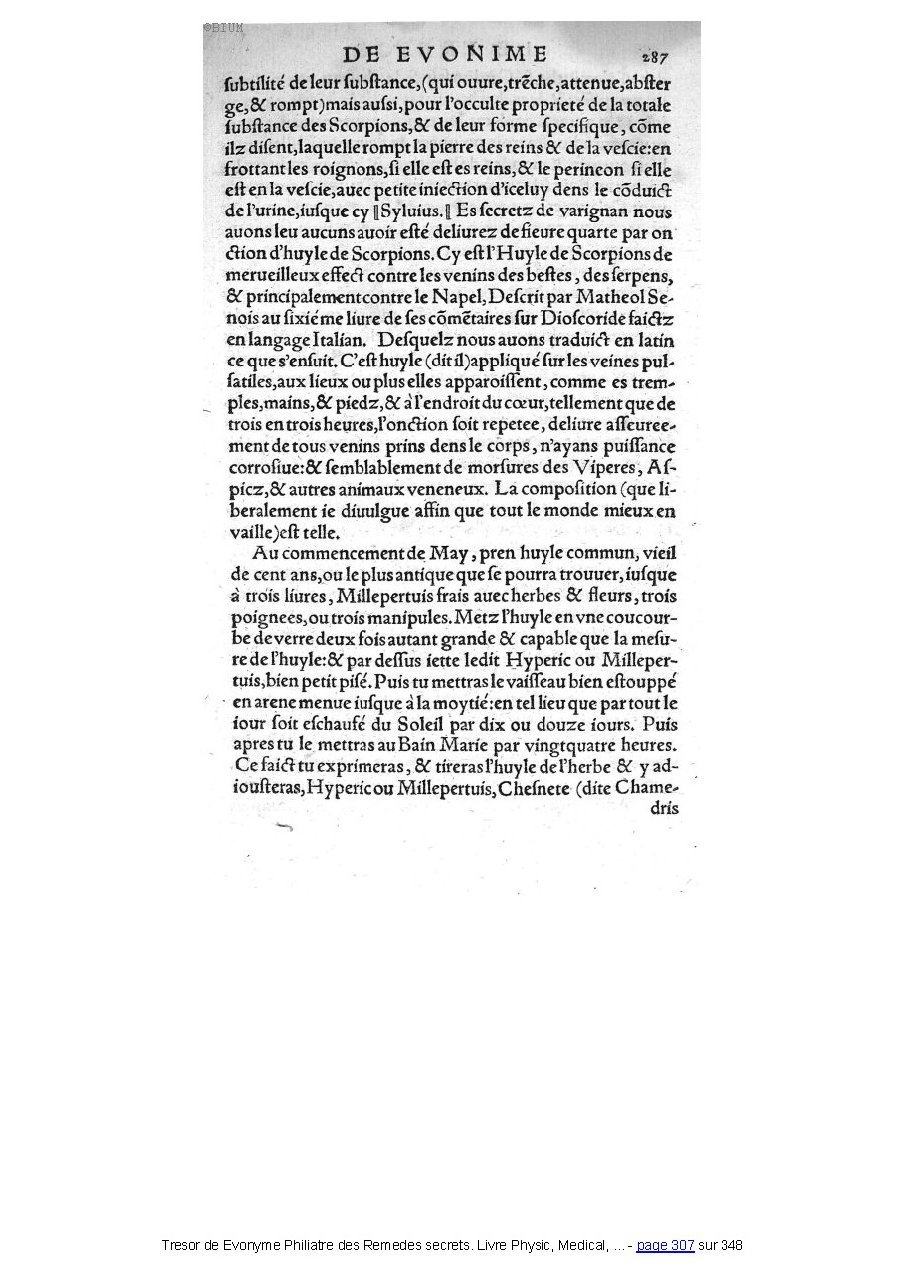 1555 - Balthazar Arnoullet - Trésor d’Évonyme Philiatre - Université Paris Cité