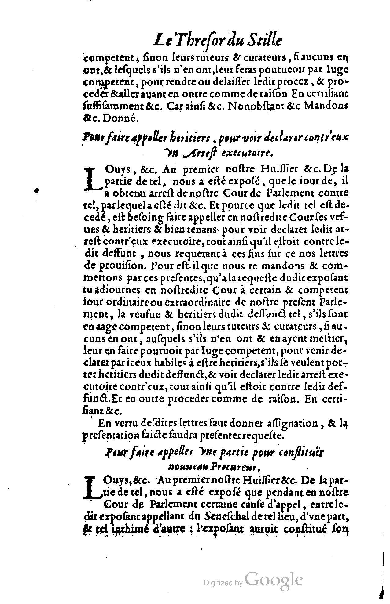 1614 - Jean Richer - Trésor du nouveau style et protocole de la chancellerie de France - BSB Munich