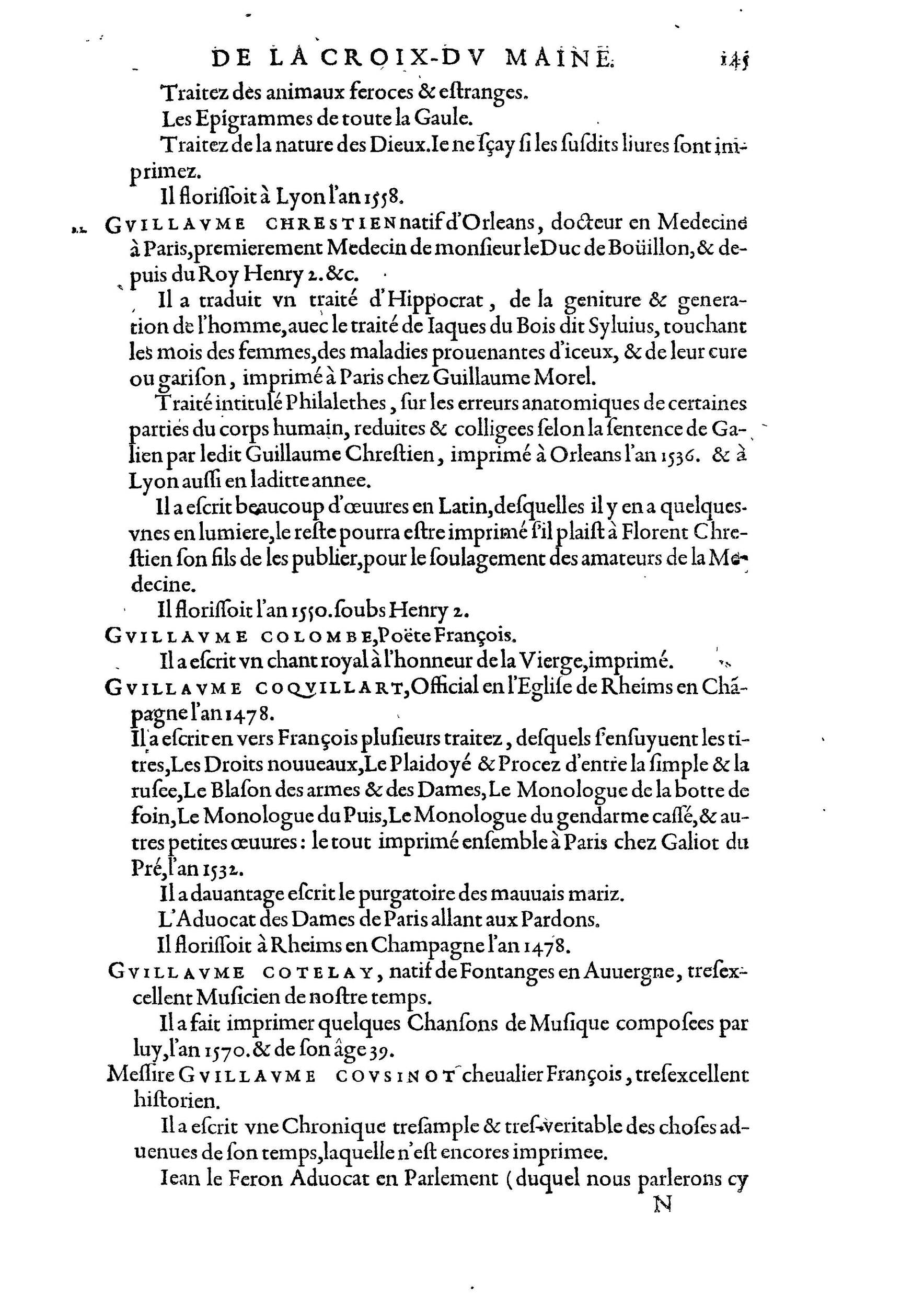 1584 - Abel L&#039;Angelier - Bibliothèques françaises - BnF