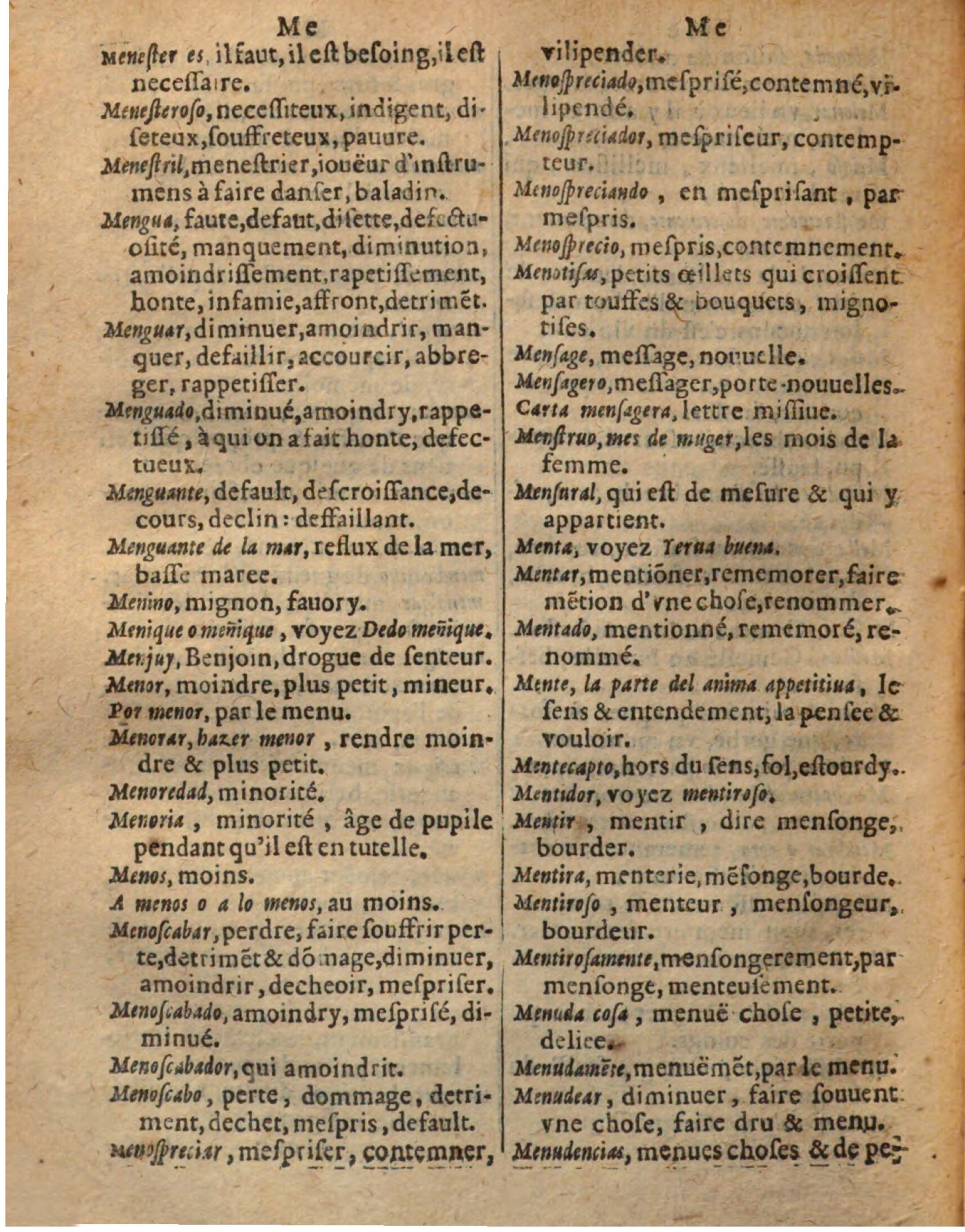 1625 - Hubert Antoine - Trésor des deux langues espagnole et française - Augsbourg