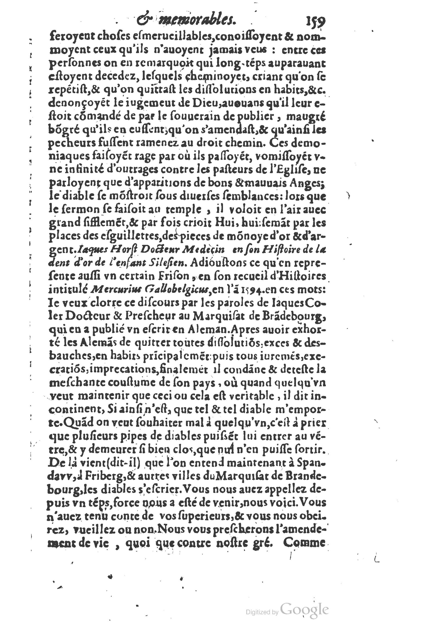 1610 - Paul Marceau - Trésor d’histoires admirables et mémorables - Princeton