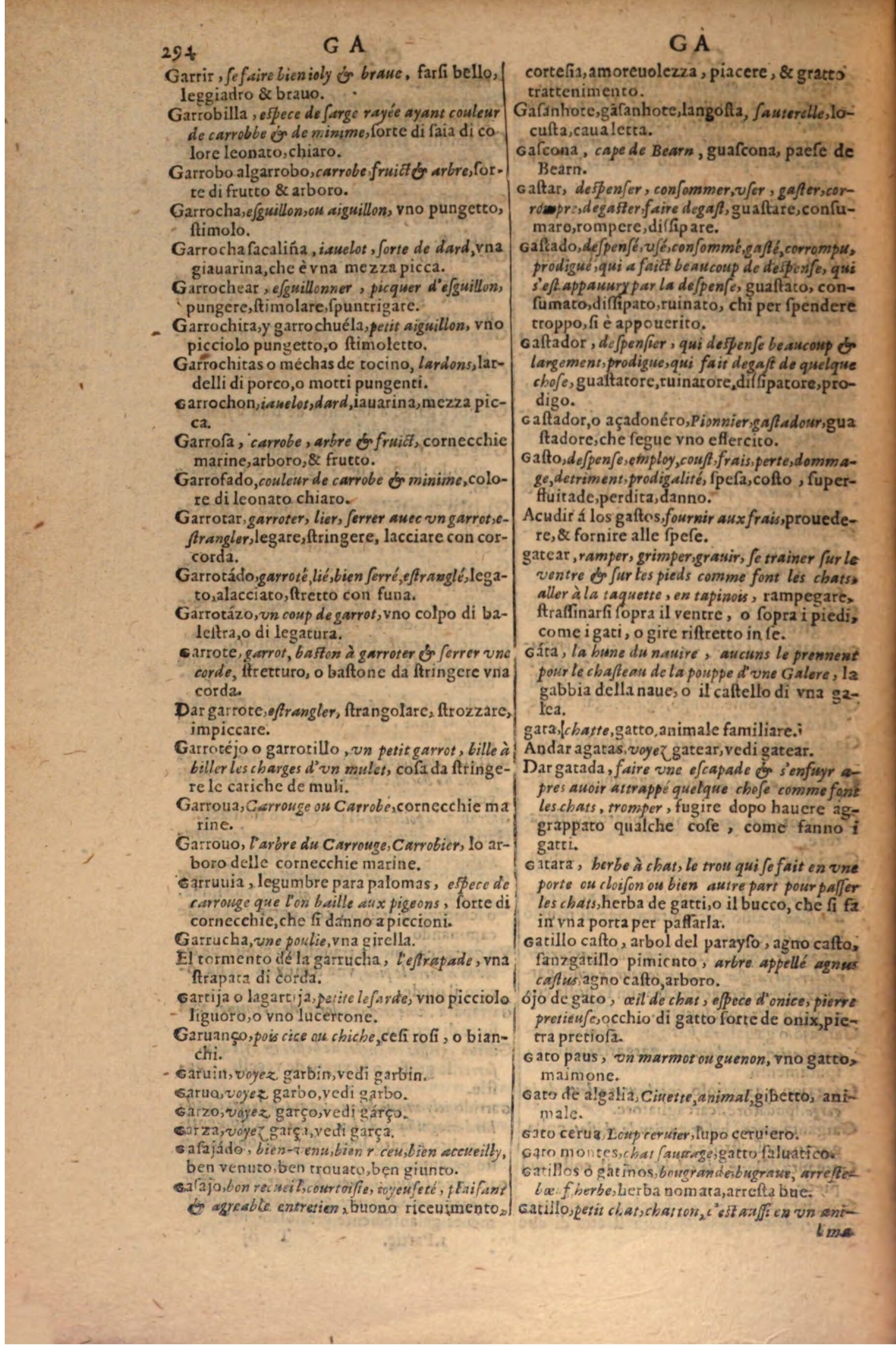 1606 - Samuel Crespin - Thresor des trois langues, francoise, italiene et espagnolle - BSB Munich