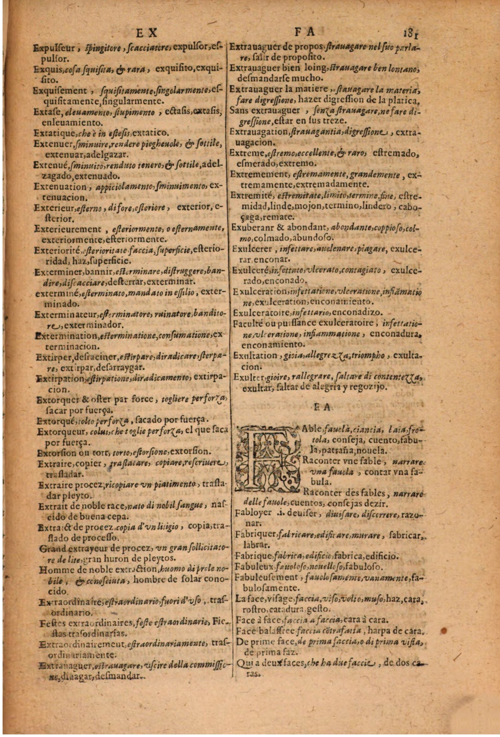 1616 - Pierre de la Rovière - Trésor des trois langues (Seconde partie) - BSB Munich