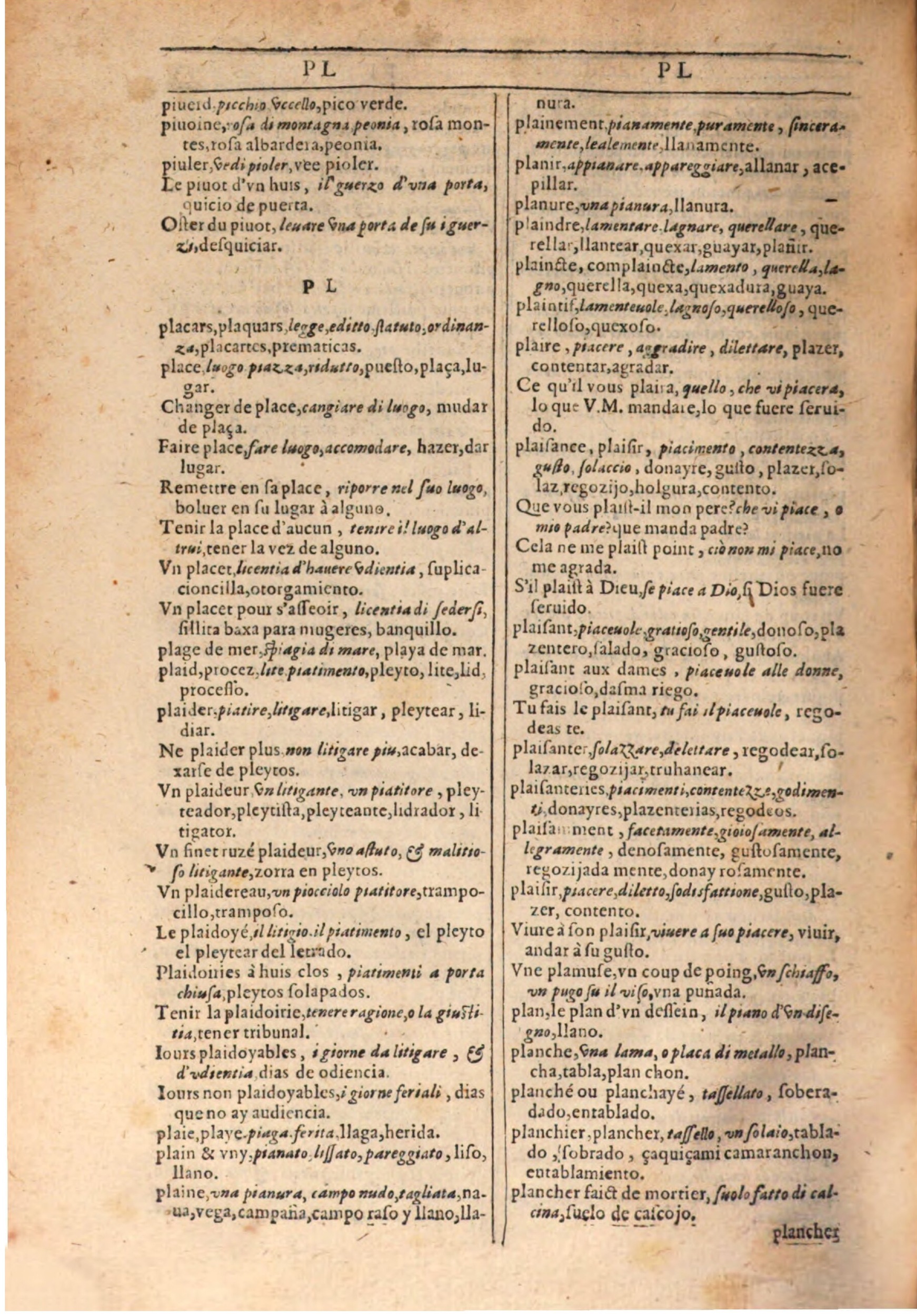 1609 - Philippe Albert et Alexandre Pernet - Trésor des trois langues française, italienne et espagnole (Seconde partie) - BSB Munich 1609 - Philippe Albert et Alexandre Pernet - Trésor des trois langues française, italienne et espagnole (Seconde partie) - BSB Munich