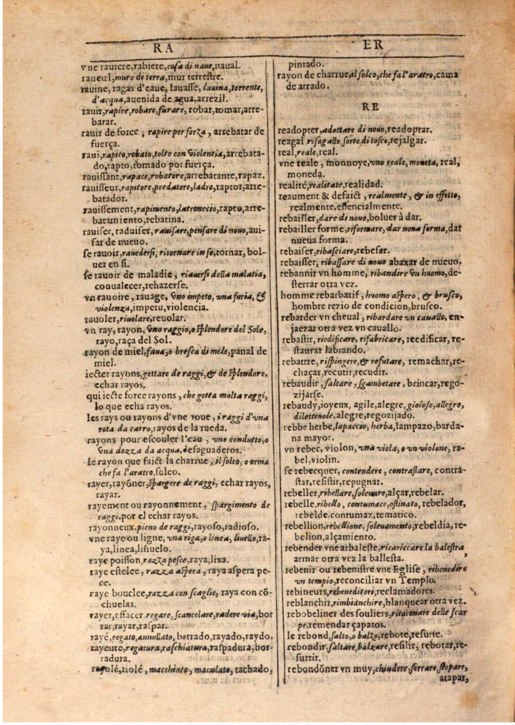 1609 - Philippe Albert et Alexandre Pernet - Trésor des trois langues française, italienne et espagnole (Seconde partie) - BSB Munich 1609 - Philippe Albert et Alexandre Pernet - Trésor des trois langues française, italienne et espagnole (Seconde partie) - BSB Munich