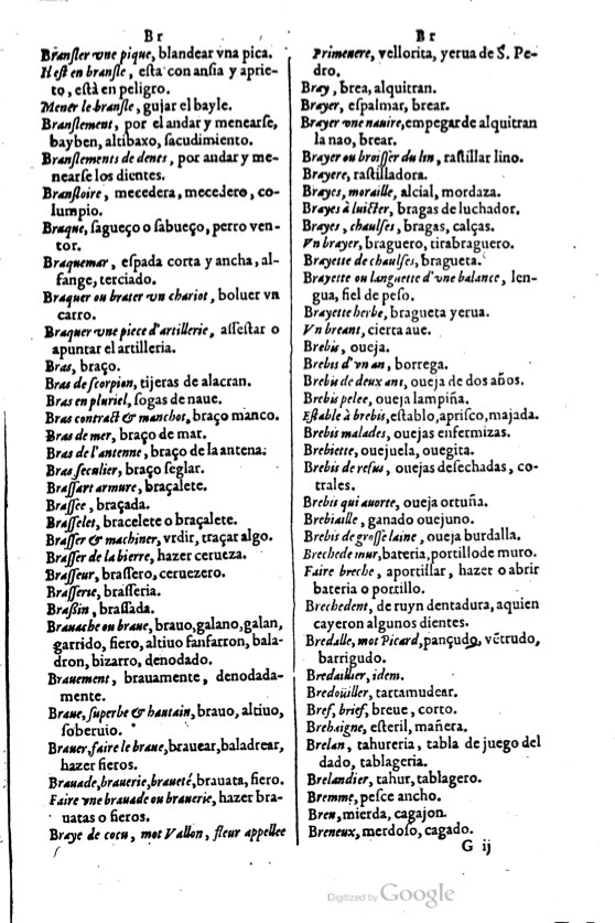 1621 - Adrian Tiffaine - Trésor des deux langues espagnole et française - BM Lyon