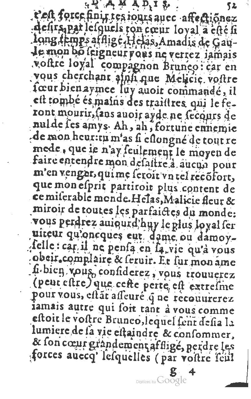 1582 - Jean Huguetan - Trésor des Amadis T. 1 - BM Lyon