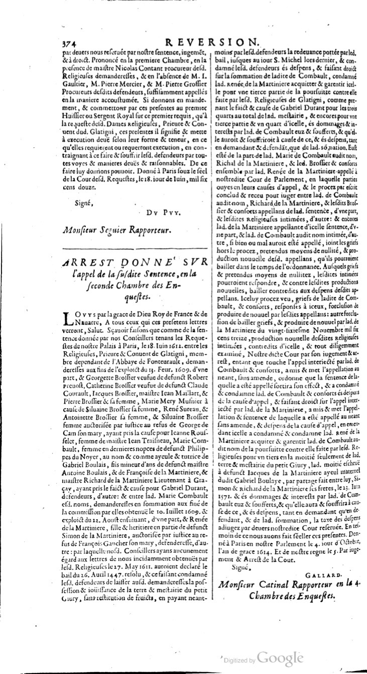 1629 - Veuve Nicolas Buon - Trésor du droit français (21754 T. 3) - BM Lyon