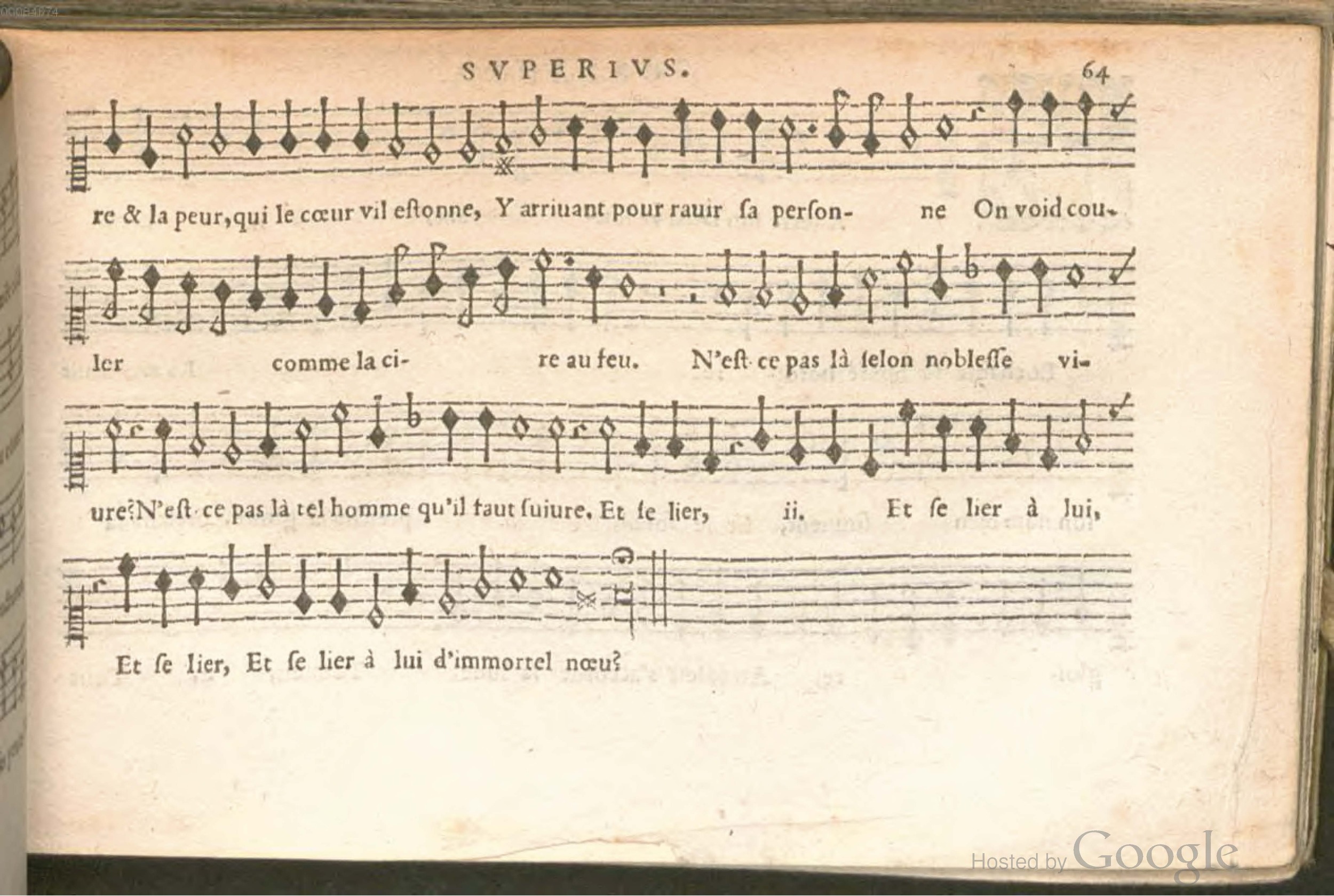 1576 - [Pierre de Saint-André] - Trésor de musique d’Orlande de Lassus Superius - BSB Munich