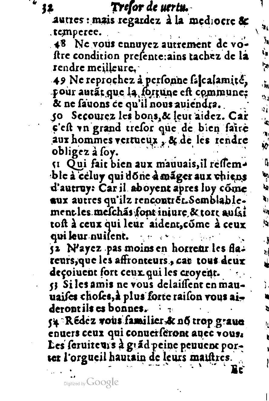 1576 - Benoît Rigaud - Trésor de vertu - British Library