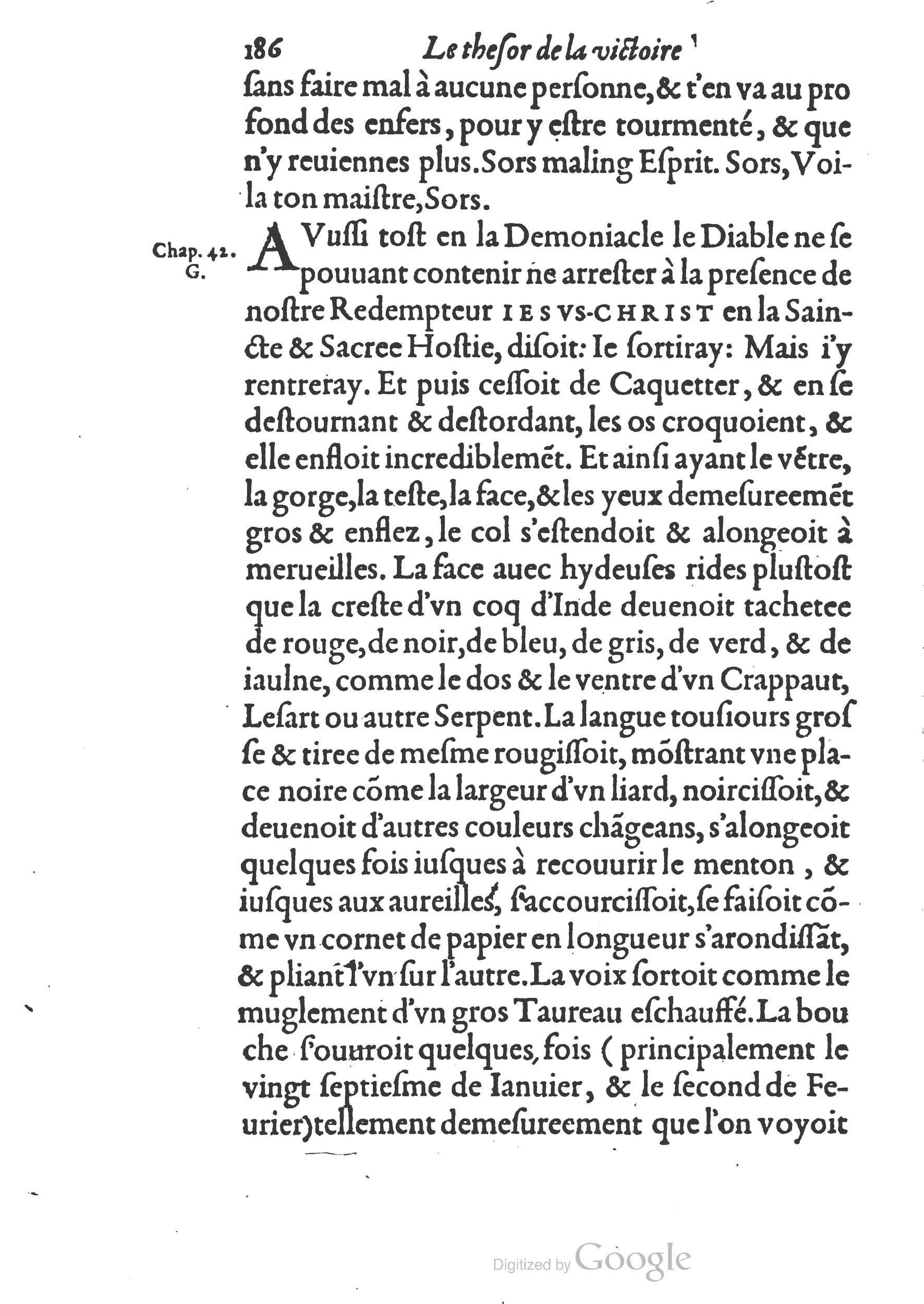 1578 - Nicolas Chesneau - Trésor et entière histoire de la triomphante victoire du corps de Dieu sur l’esprit malin - British Library