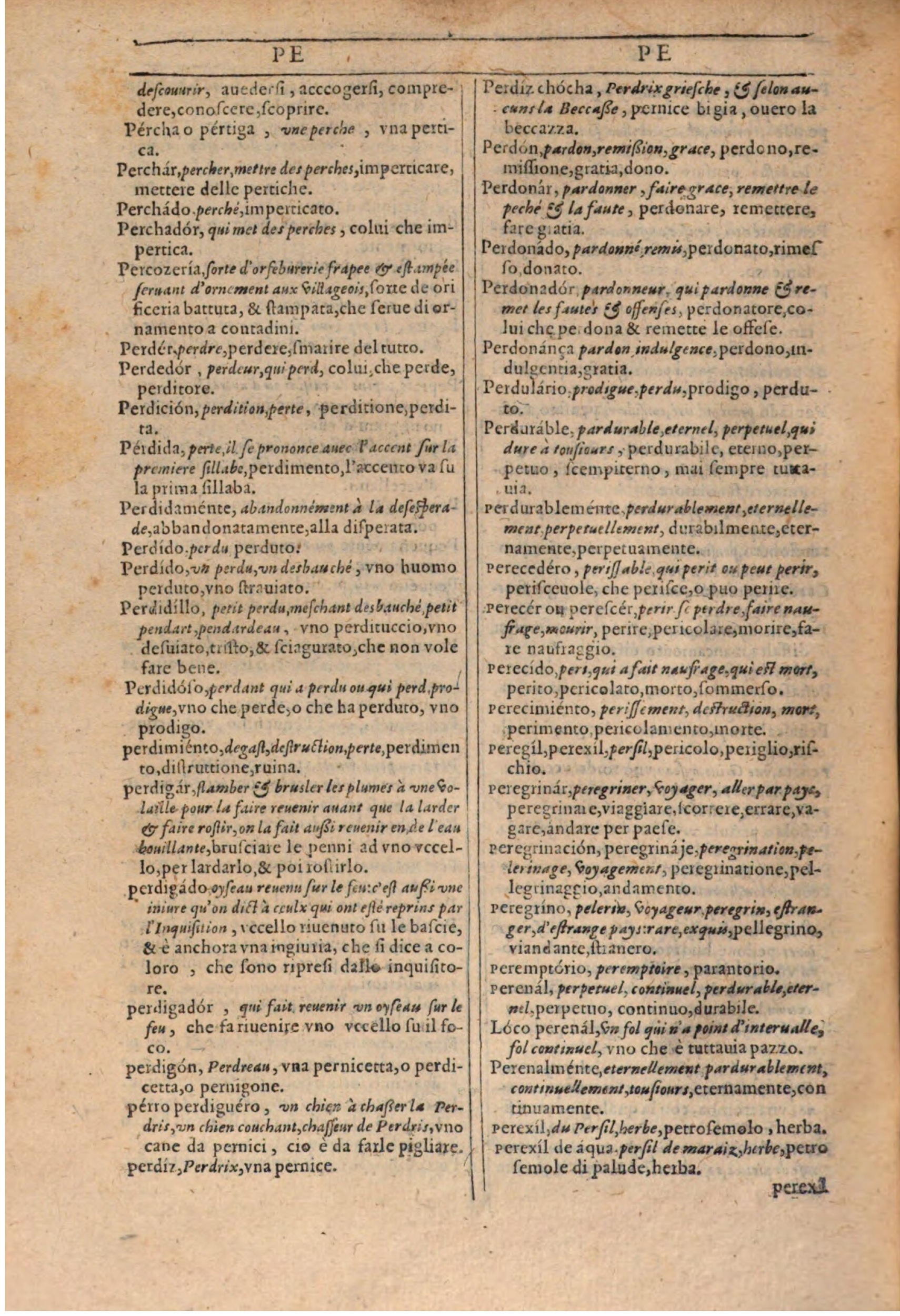 1609 - Philippe Albert et Alexandre Pernet - Trésor des trois langues française, italienne et espagnole (Première partie) - BSB Munich 1609 - Philippe Albert et Alexandre Pernet - Trésor des trois langues française, italienne et espagnole (Première partie) - BSB Munich