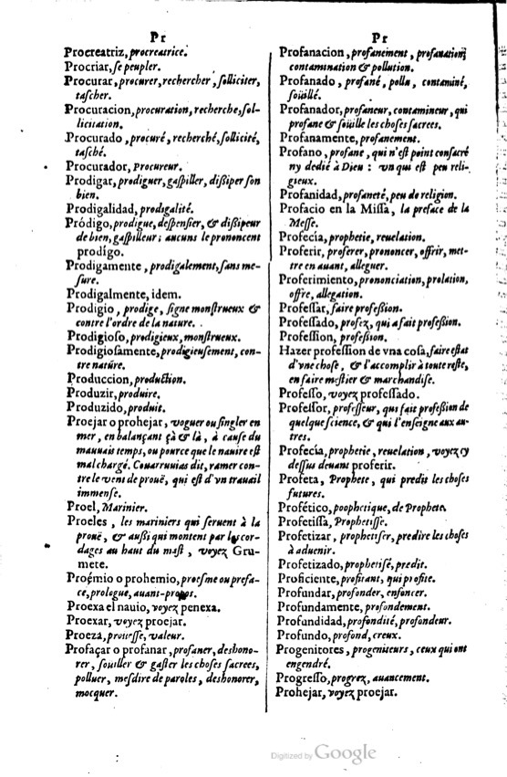1621 - Adrian Tiffaine - Trésor des deux langues espagnole et française - BM Lyon