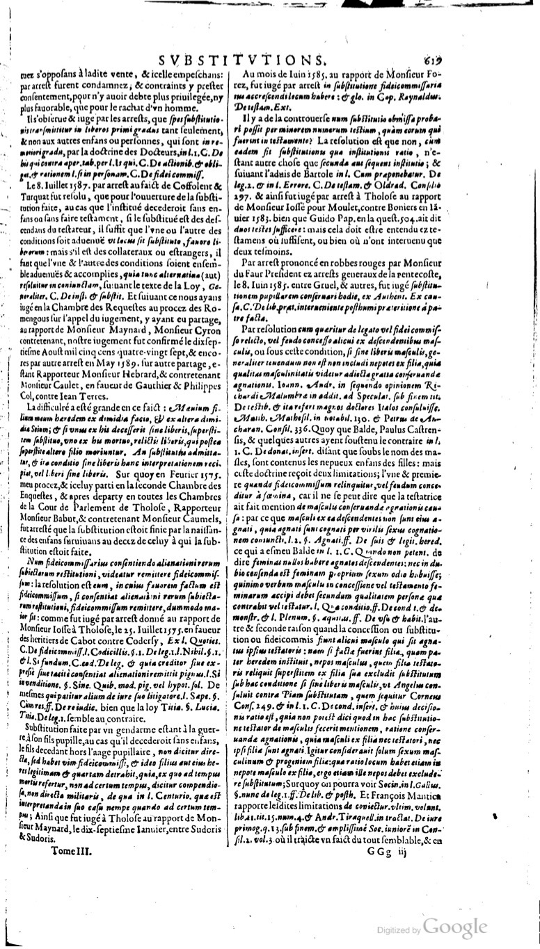 1629 - Veuve Nicolas Buon - Trésor du droit français (21754 T. 3) - BM Lyon