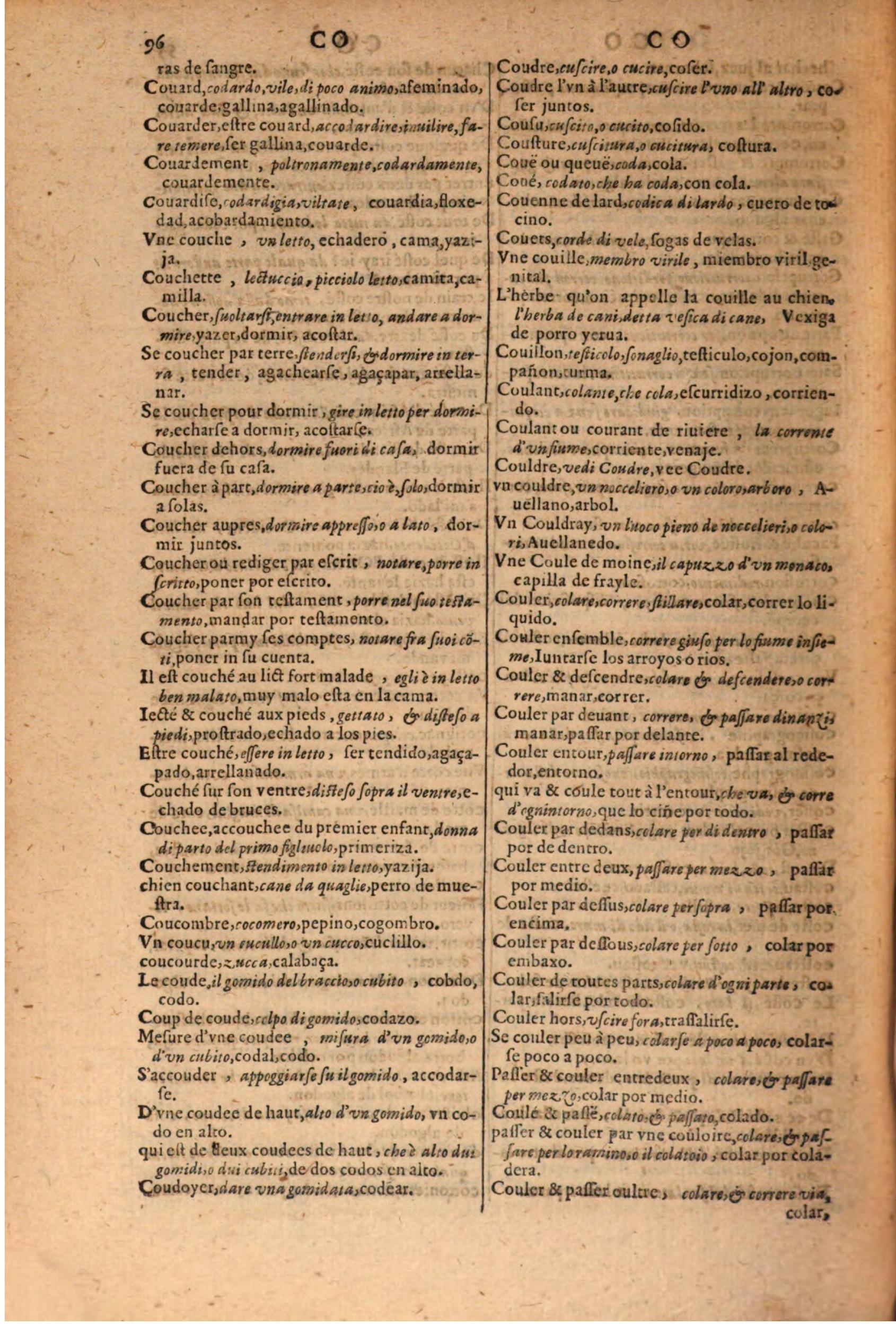 1616 - Pierre de la Rovière - Trésor des trois langues (Seconde partie) - BSB Munich
