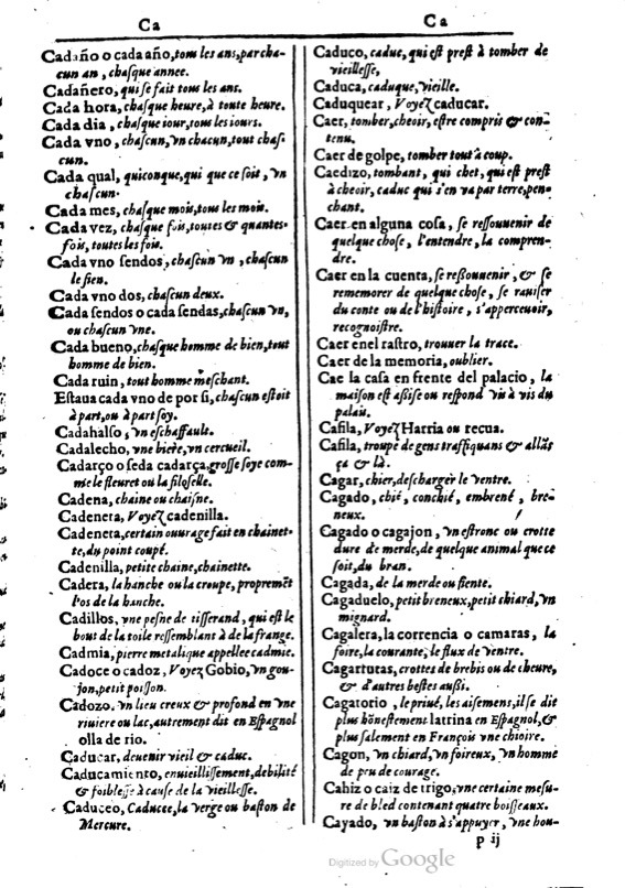 1616 - Veuve Marc Orry - Trésor des deux langues espagnole et française (Première et Seconde parties) - BM Lyon