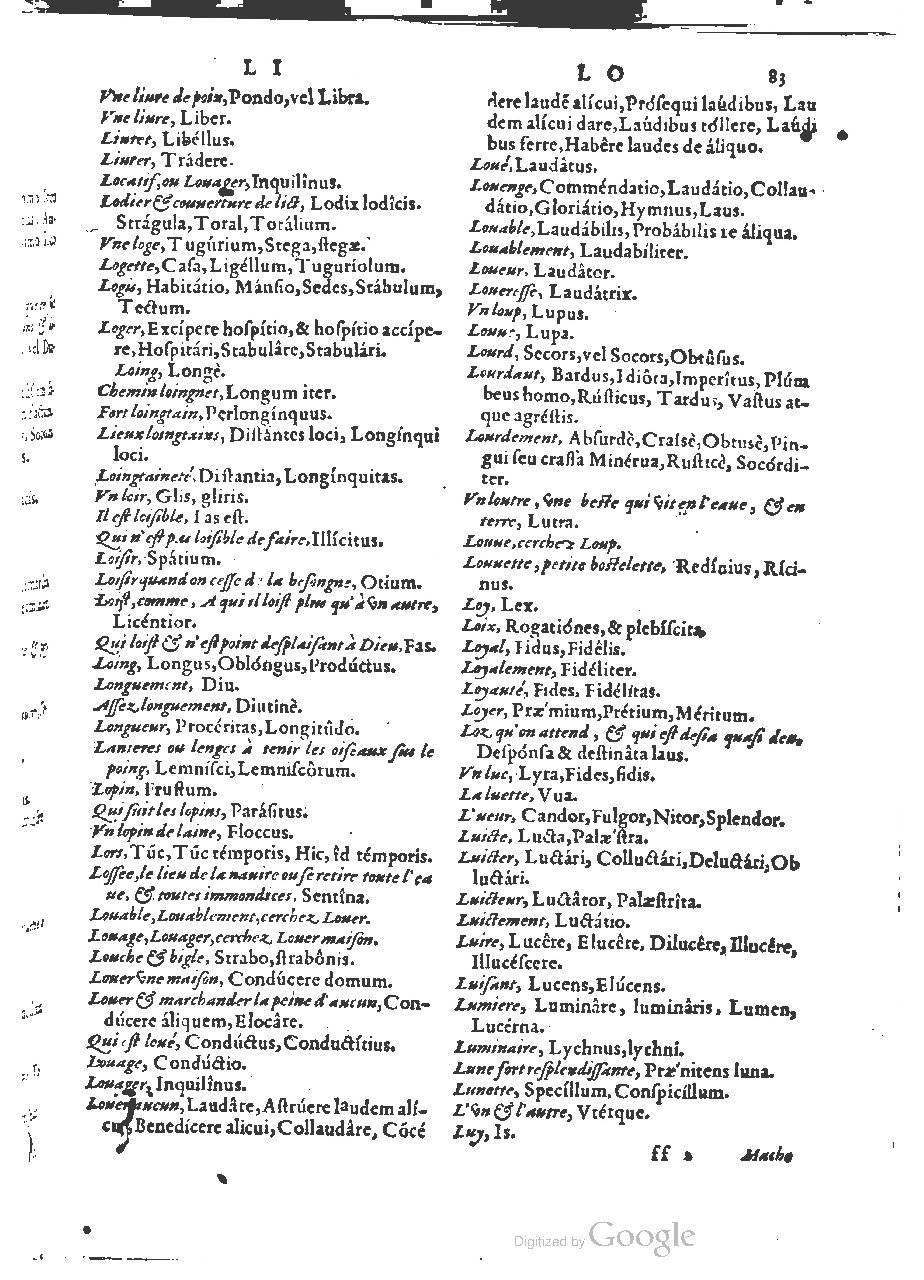 1564 - Henri Hylaire et Louis Cloquemin - Trésor des mots et traits français - BSB Munich