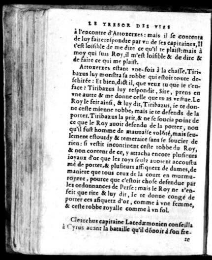 1574 - Benoît Rigaud - Trésor des vies de Plutarque - Avignon