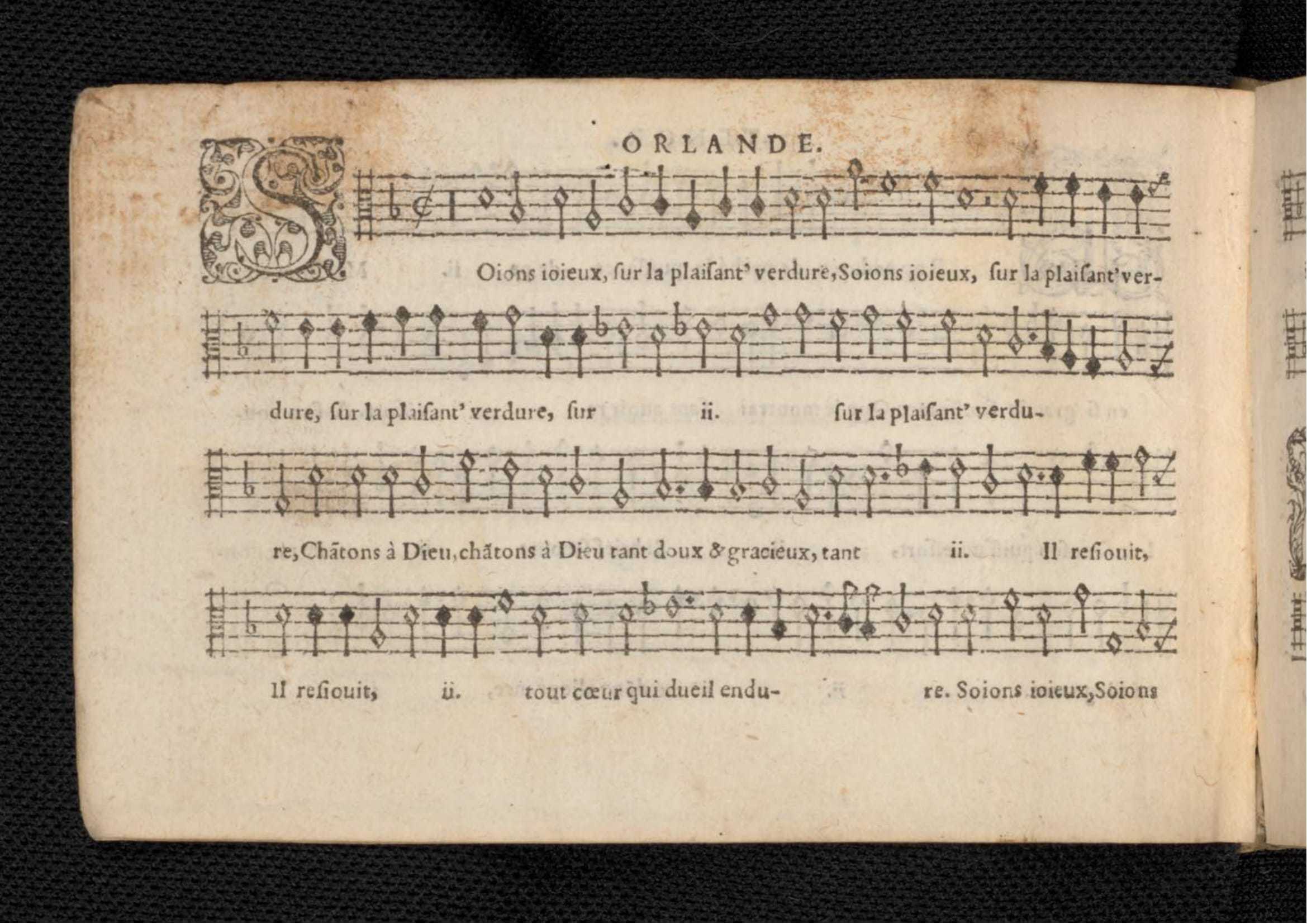 1576 - [Pierre de Saint-André] - Trésor de musique d’Orlande de Lassus Tenor - KBR Bruxelles