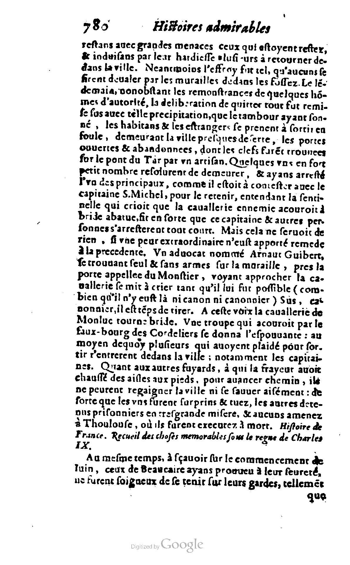 1620 - Samuel Crespin - Trésor d’histoires admirables et mémorables - BCU Lausanne