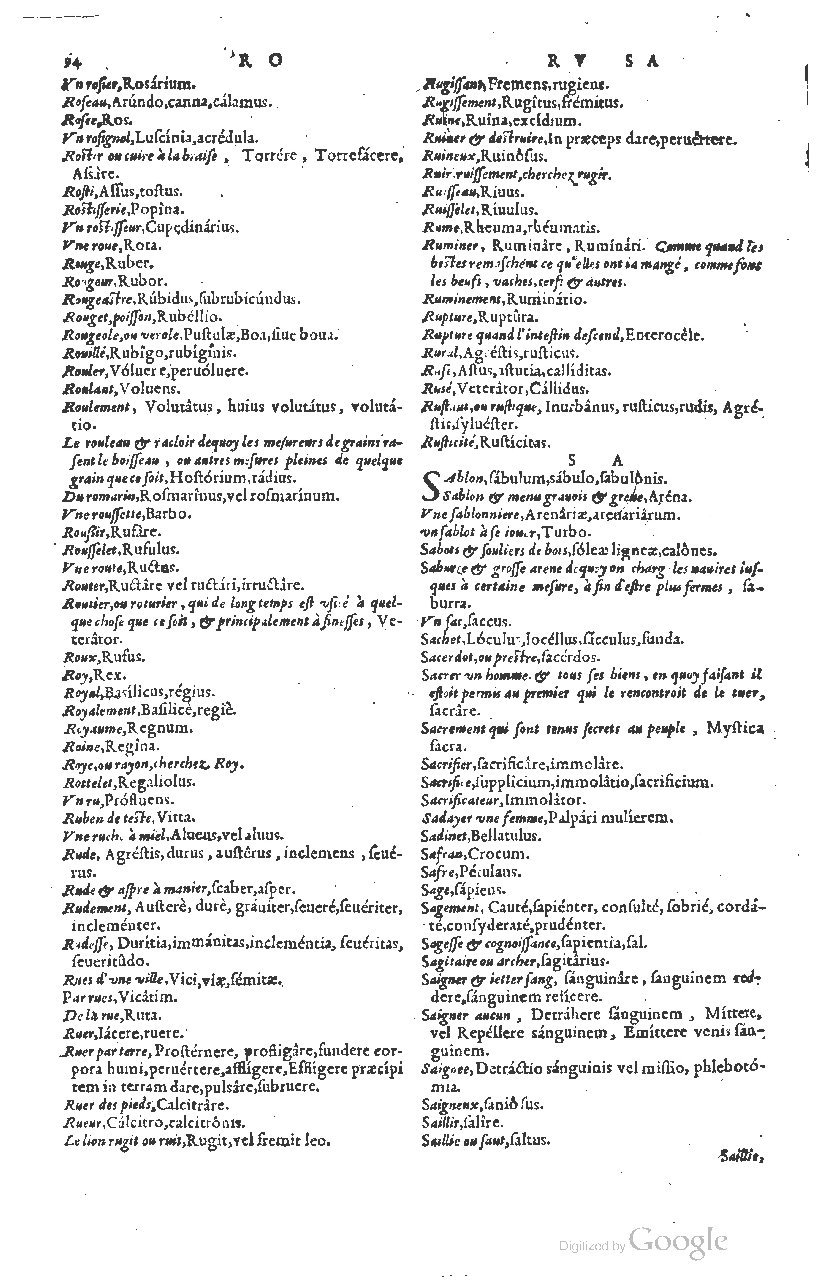 1585 - Simphorianum Beraud et Stephanum Michaëlem - Trésor des mots et traits français - Barcelone 1585 - Simphorianum Beraud et Stephanum Michaëlem - Trésor des mots et traits français - Barcelone