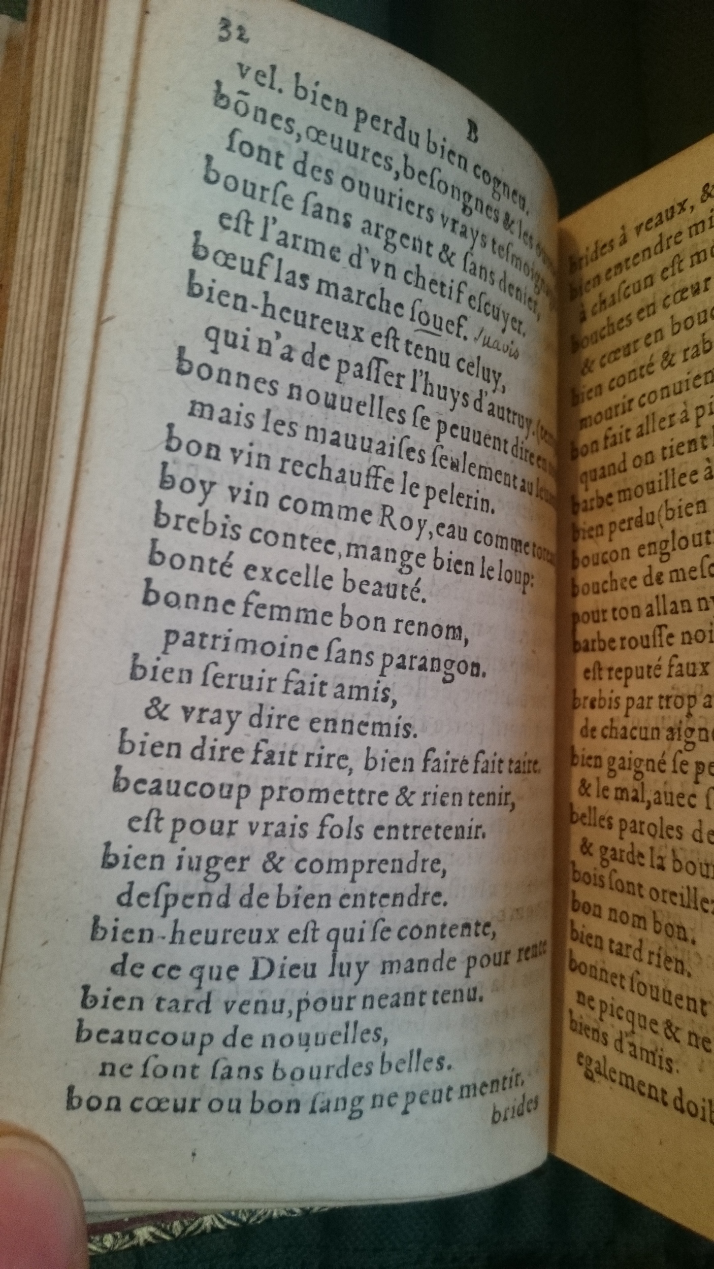 1582 - Nicolas Bonfons - Trésor des sentences dorées - BnF Arsenal 1582 - Nicolas Bonfons - Trésor des sentences dorées - BnF Arsenal
