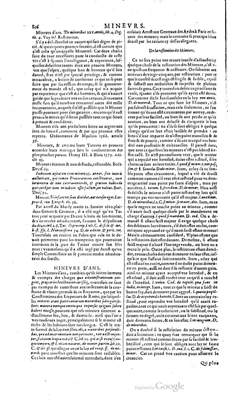 1629 - Veuve Nicolas Buon - Trésor du droit français (21754 T. 2) - BM Lyon
