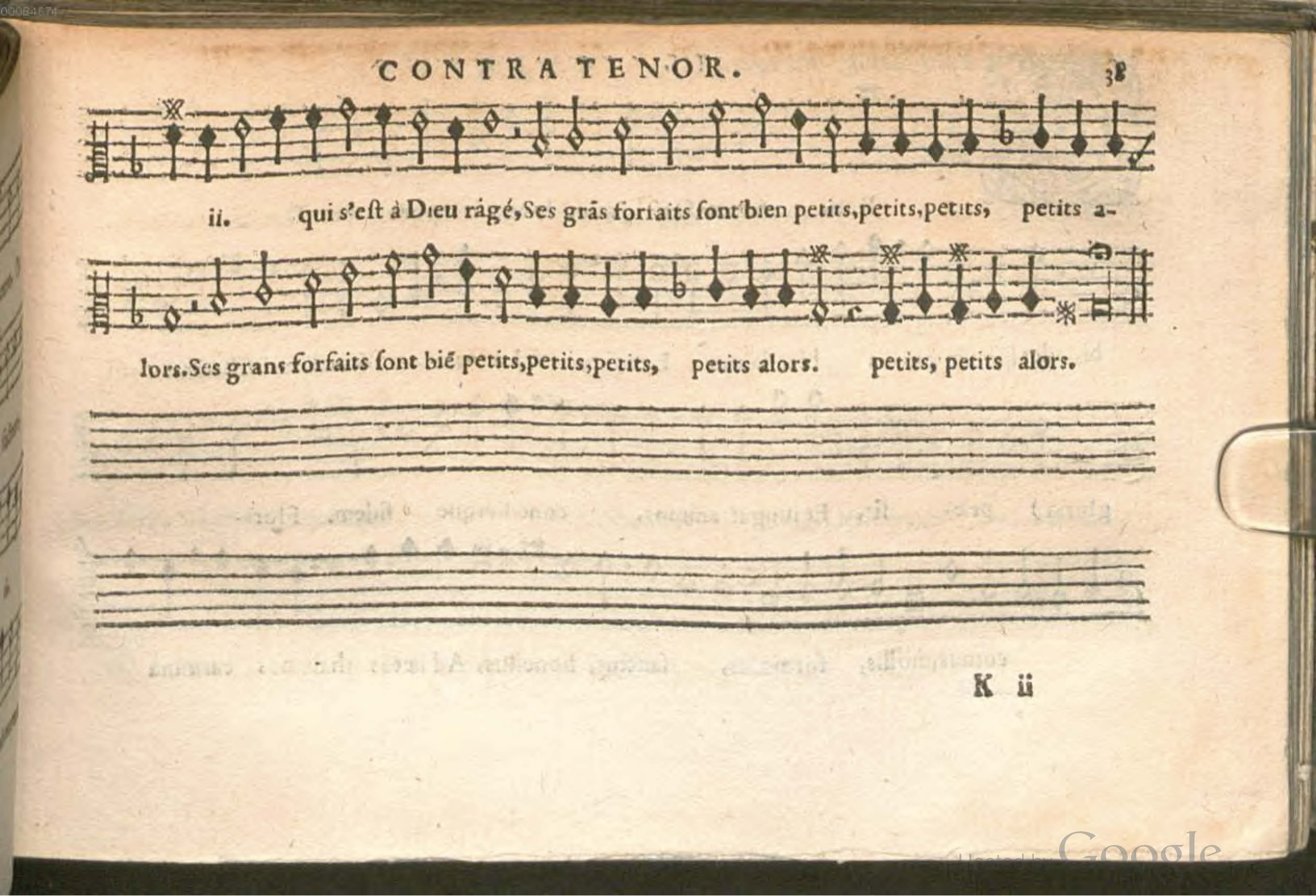 1576 - [Pierre de Saint-André] - Trésor de musique d’Orlande de Lassus Contratenor - BSB Munich