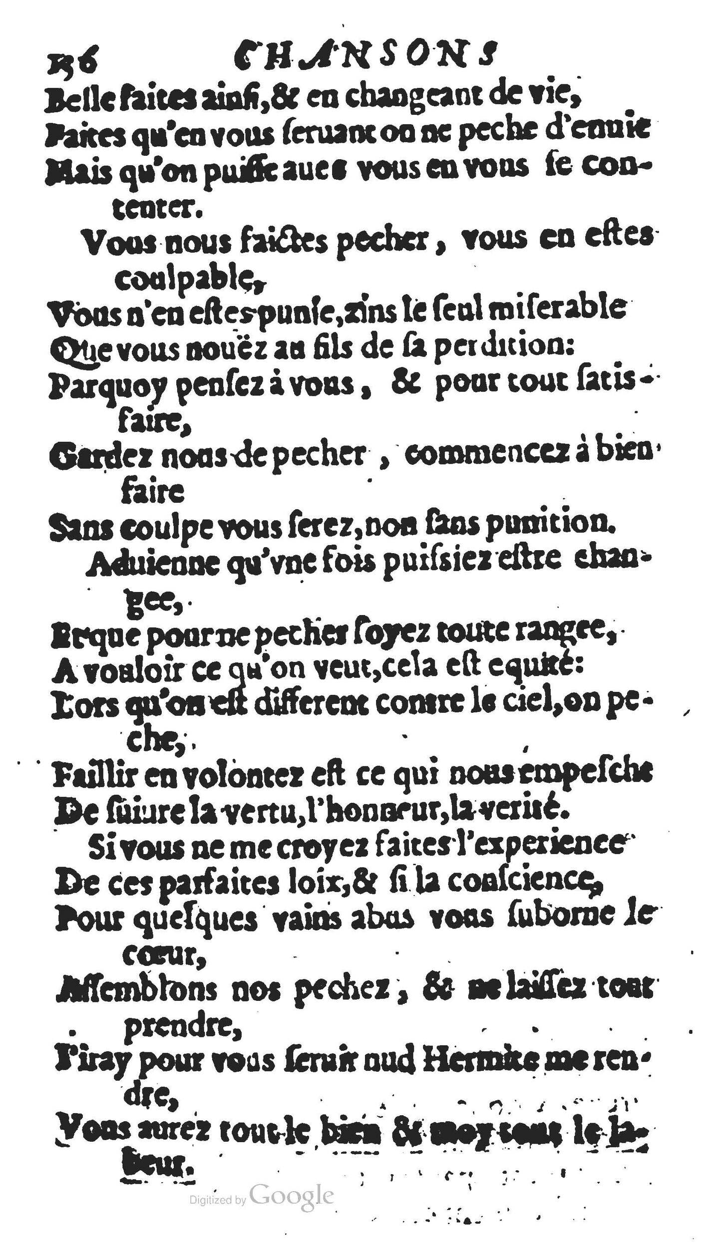 1606 - Théodore Reinsart - Trésor des chansons amoureuses recueillies des plus excellents airs de cour - Livre II - NK ČR Prague