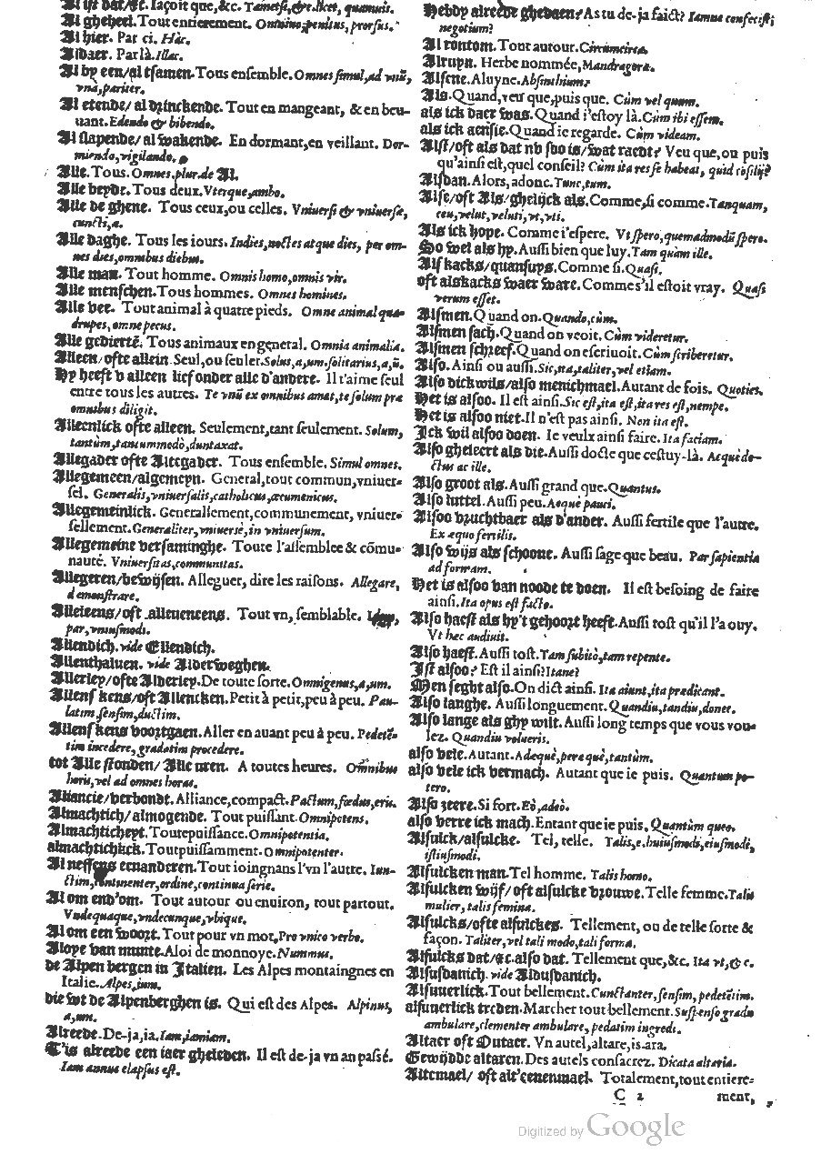 1573 - Christophe Plantin - Trésor du langage bas-allemand - BM Lyon