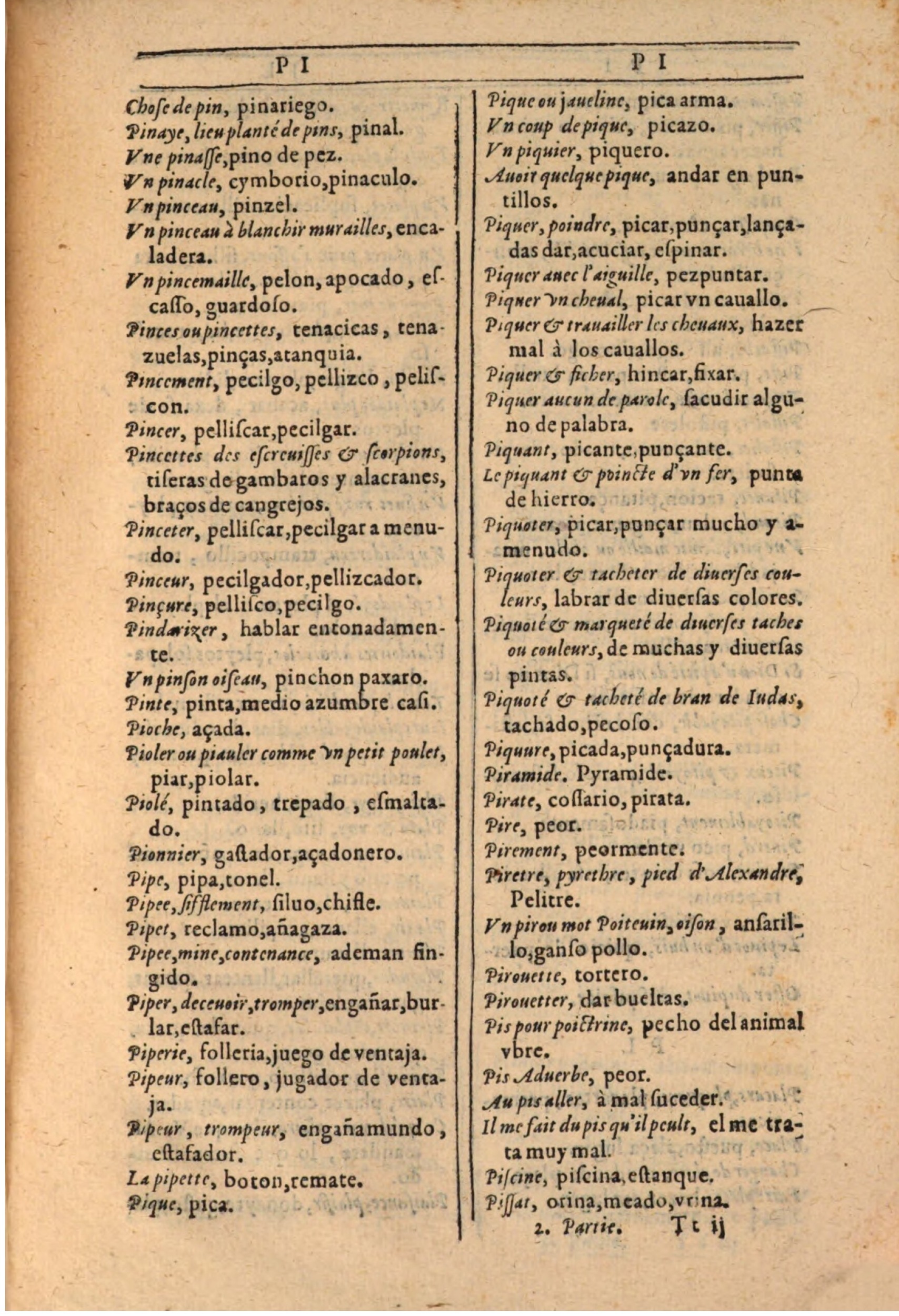 1607 - Marc Orry - Trésor des deux langues espagnole et française (Seconde partie) - BSB Munich