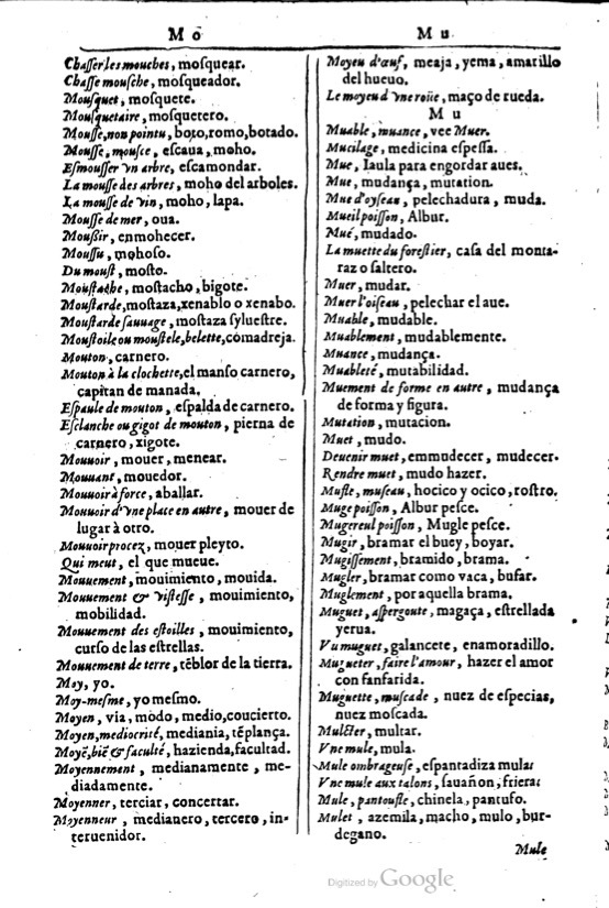 1616 - Veuve Marc Orry - Trésor des deux langues espagnole et française (Première et Seconde parties) - BM Lyon