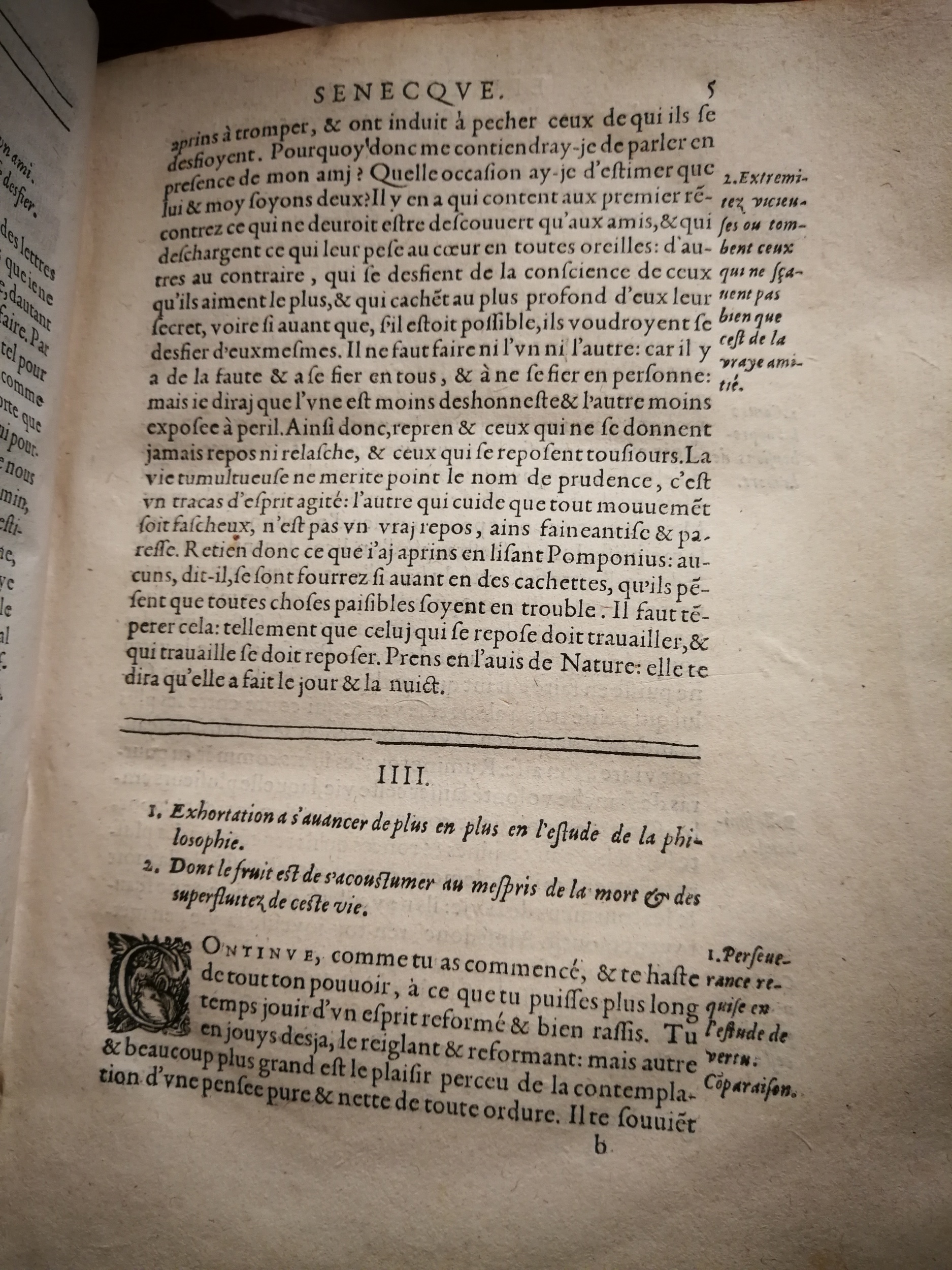 1590 (= 1595) - Jean Houzé - Œuvres morales et mêlées de Sénèque, Trésor de philosophie morale - T. 2 - BnF