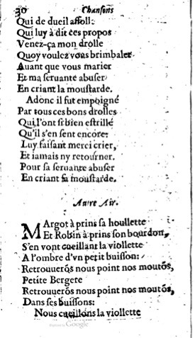 1623 - Jacques Cailloüé - Trésor ou recueil des chansons amoureuses - British Library