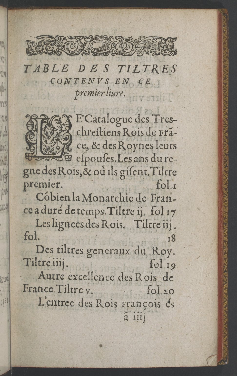 1603 - Galiot Corrozet - Trésor des histoires de France - BnF Tolbiac