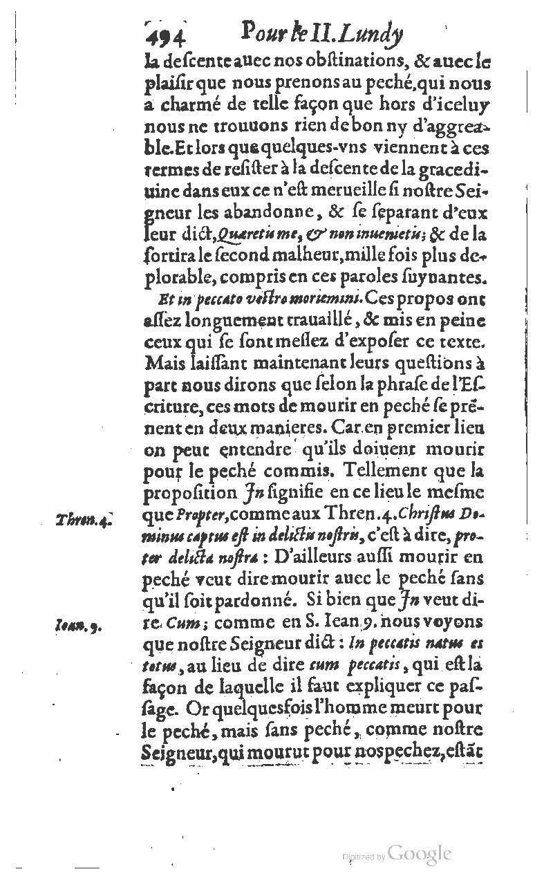 1607 - Nicolas Du Fossé - Trésor quadragésimal - T 01 - BM Lyon
