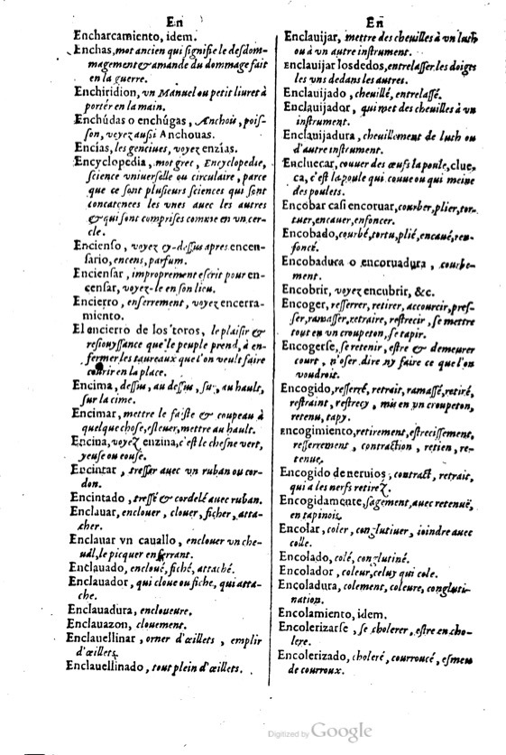 1621 - Adrian Tiffaine - Trésor des deux langues espagnole et française - BM Lyon