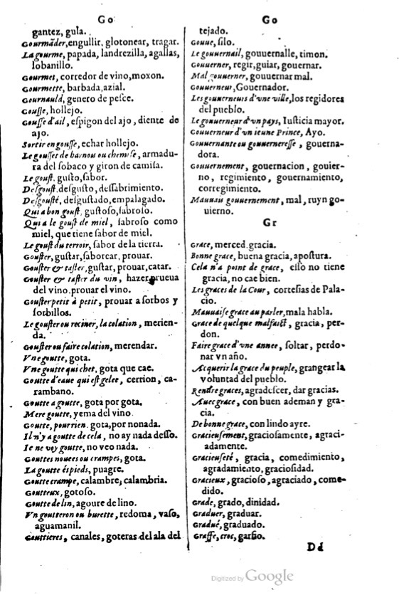 1621 - Adrian Tiffaine - Trésor des deux langues espagnole et française - BM Lyon