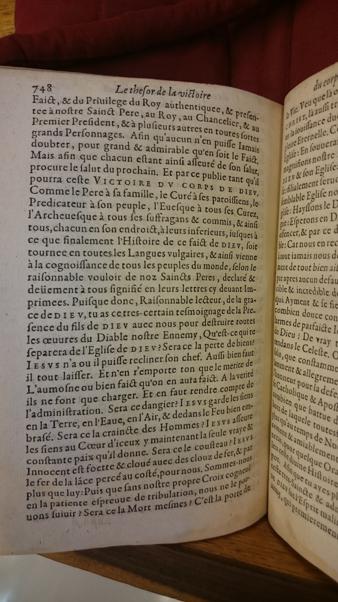1578 - Nicolas Chesneau - Trésor et entière histoire de la triomphante victoire du corps de Dieu sur l’esprit malin - BM Lyon