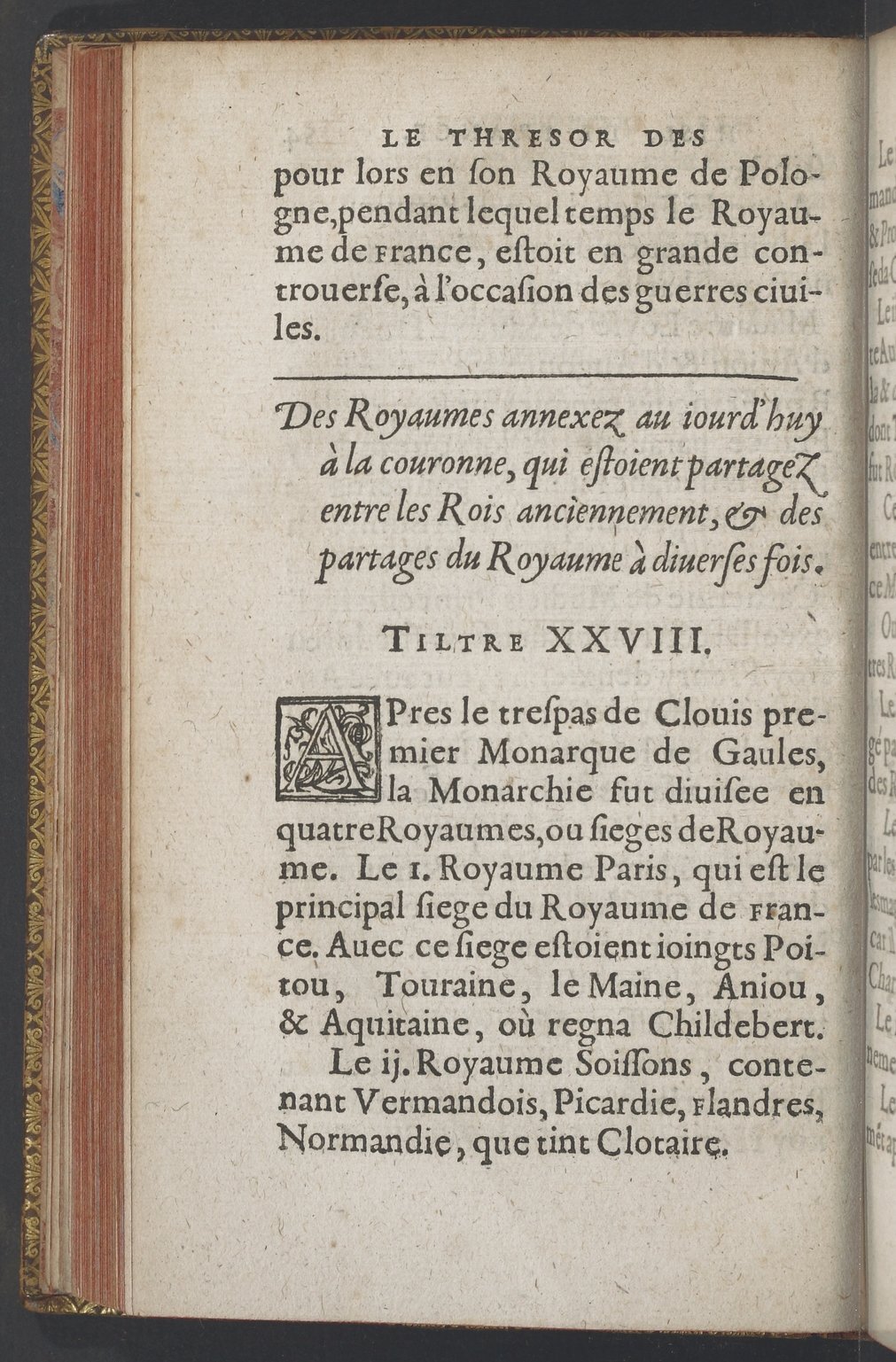 1603 - Galiot Corrozet - Trésor des histoires de France - BnF Tolbiac