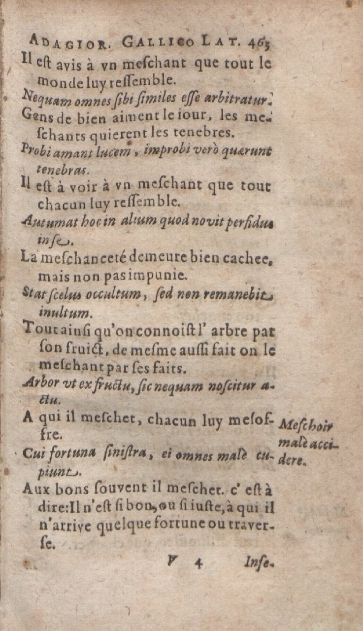 1612 - Dominicus Custos - Trésor des proverbes français  - Bibliopol-Olomuc