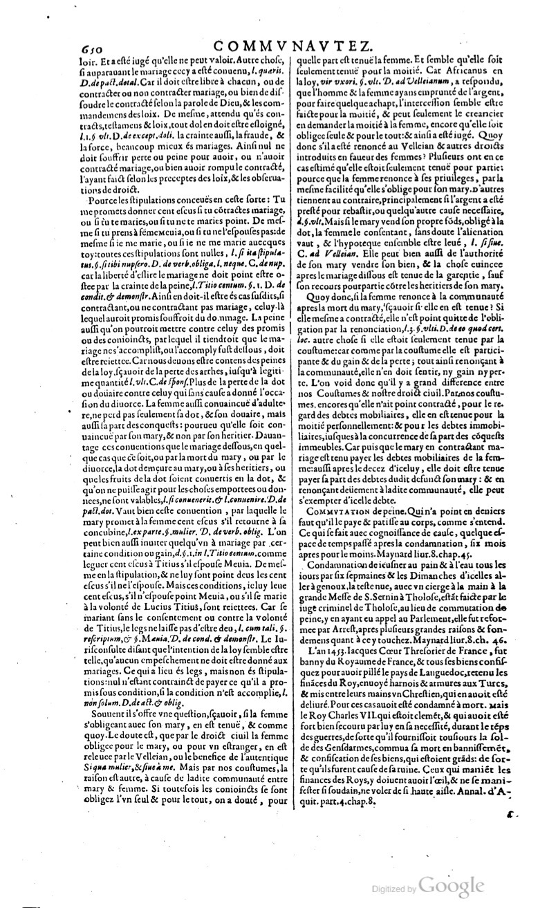 1629 - Veuve Nicolas Buon - Trésor du droit français (29620 T. 1) - BM Lyon